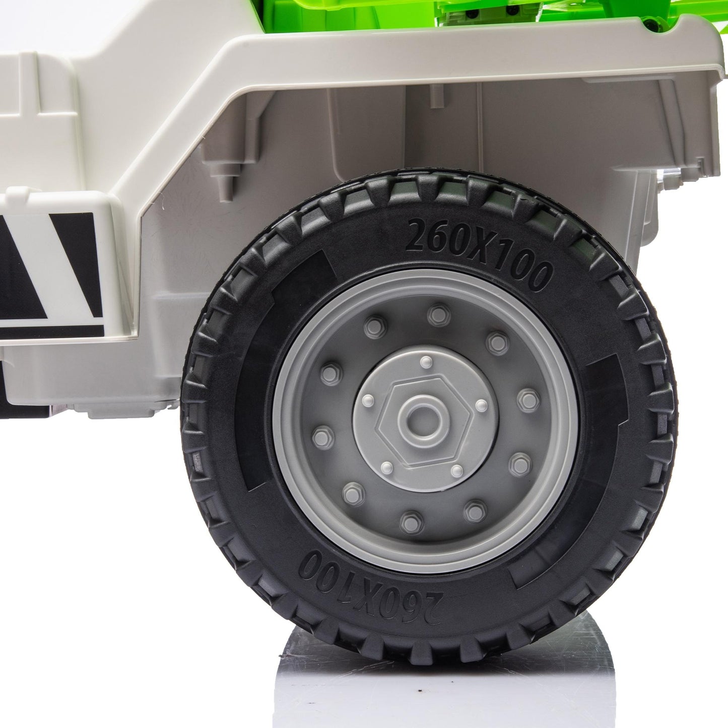 iRerts Ride on Dump Truck for Boys, 12V Ride on Car with Remote Control, 4 Wheel Construction Vehicles with Electric Dump Bed and Shovel, Powered Ride on Toys with Bluetooth, Music, USB Port, White