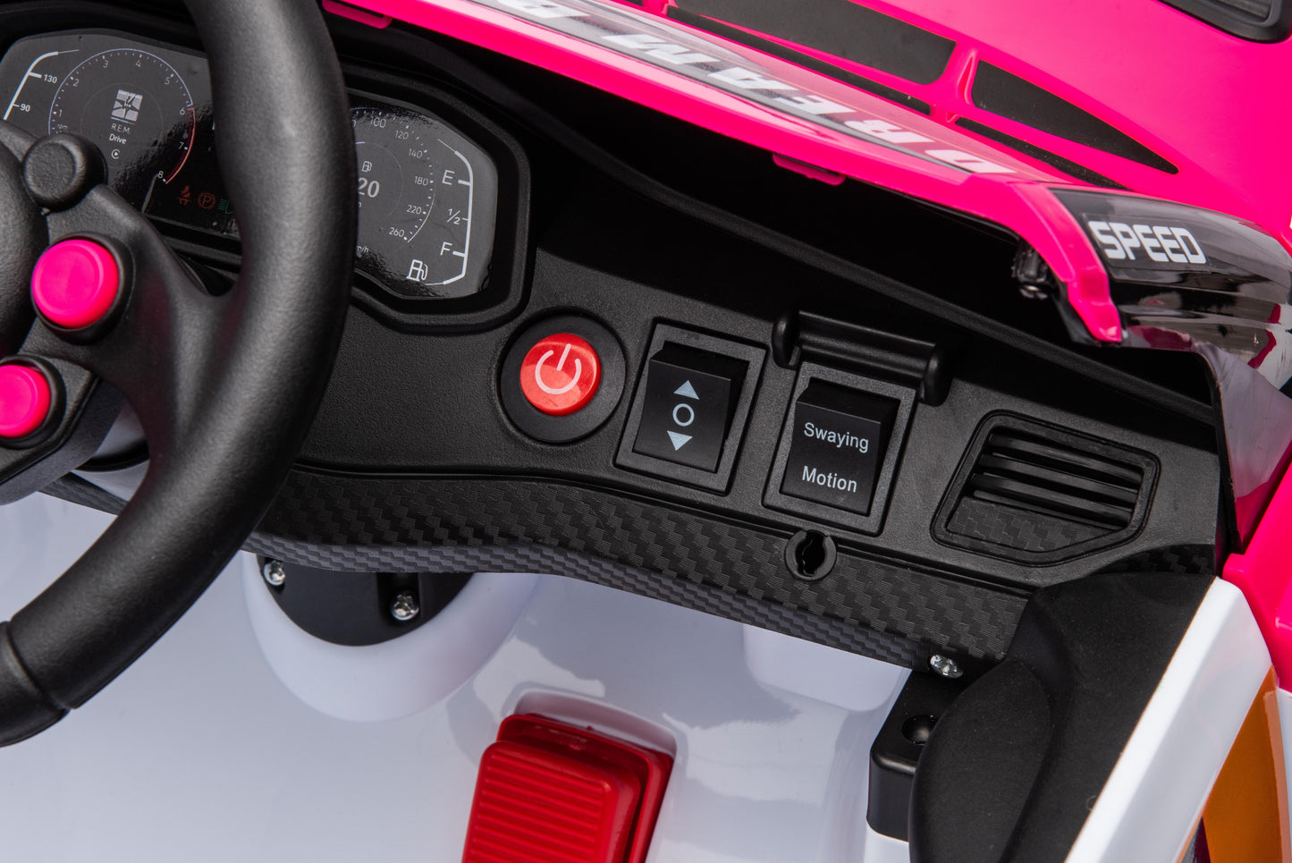 iRerts Pink 12V Powered Ride on Cars with Remote Control, 4 Wheeler Electric Car Vehicle for Kids Boys Girls 3-6 Years Old, Kids Ride on Toy with Swaying, Bluetooth, Music, USB/AUX Port, LED Light