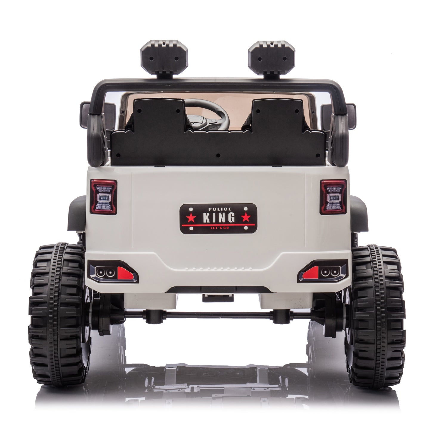 iRerts Ride on Toys for Kids 4-8, 24V 2 Seater Ride on Car with Remote Control, Powered Ride on Truck for Boys Girls Gifts, Kids Electric Vehicles with Bluetooth, USB/MP3, Light/Searchlight, White