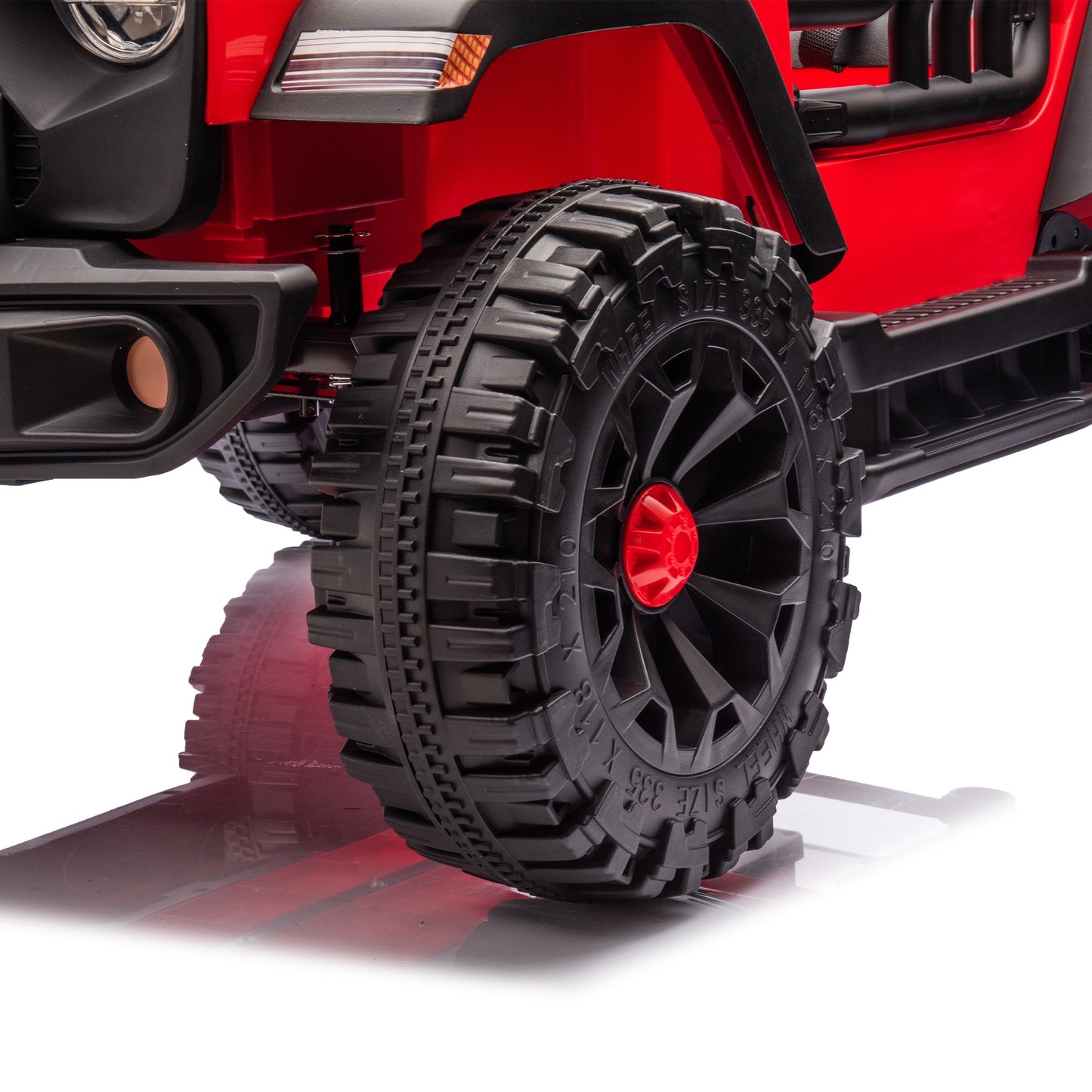 iRerts Ride on Toys for Kids 4-8, 24V 2 Seater Ride on Car with Remote Control, Powered Ride on Truck for Boys Girls Gifts, Kids Electric Vehicles with Bluetooth, USB/MP3, Light/Searchlight, Red
