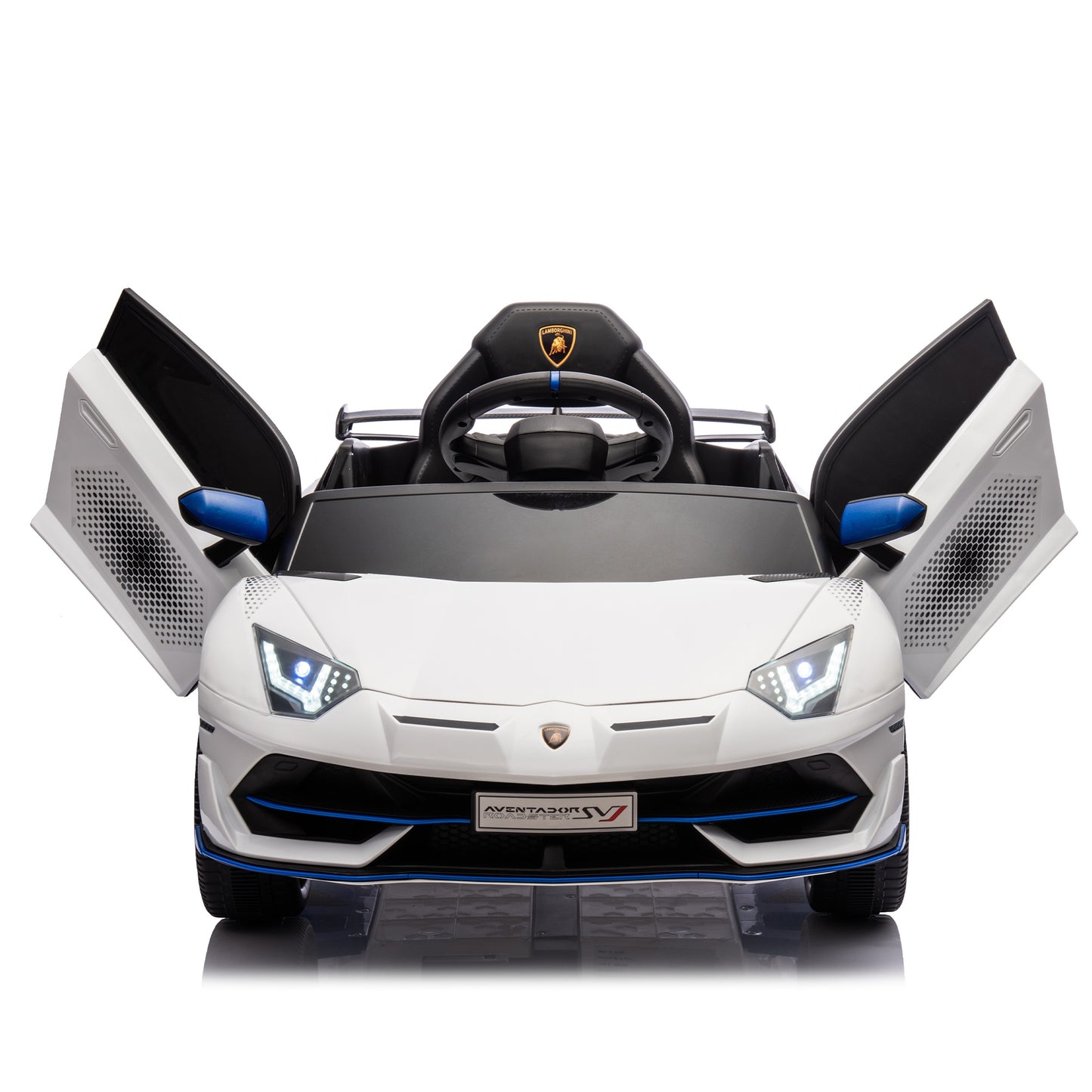 12V Powered Ride On Cars, Lamborghini Aventador Xago Kids Car Electric Vehicle for Girls Boys Christmas Gifts, Kids Ride on Toys with Remote Control, Bluetooth, Music, MP3/USB Ports, LED lights, Black