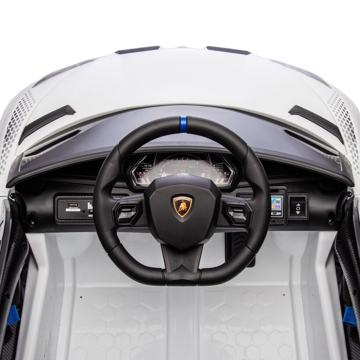 12V Powered Ride On Cars, Lamborghini Aventador Xago Kids Car Electric Vehicle for Girls Boys Christmas Gifts, Kids Ride on Toys with Remote Control, Bluetooth, Music, MP3/USB Ports, LED lights, Black