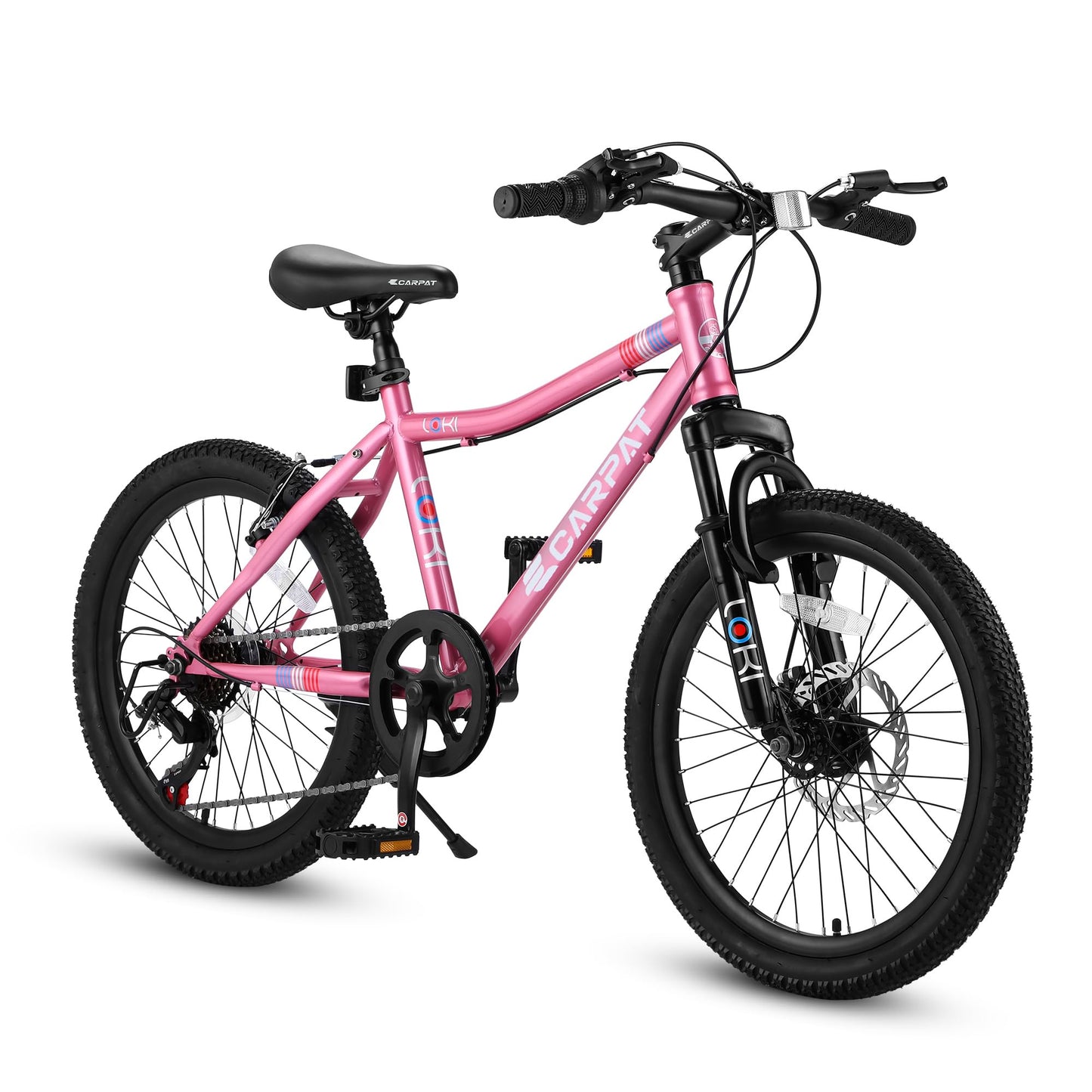 iRerts Mountain Bike for Boys Girls, 20'' Kids Mountain Bike with 7 Speed, Front Suspension, Disc Brake, Kids Bike for 8-12 Years Old, Teenager Children Kids Bicycles, Pink