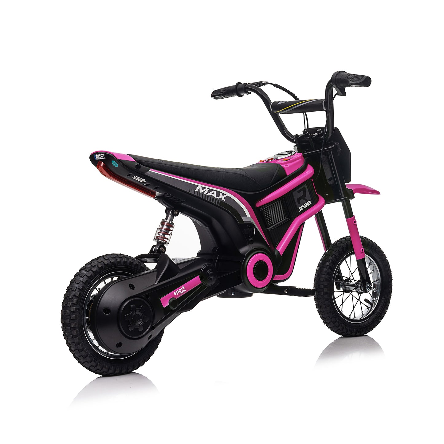 iRerts 24V Ride On Motocross Motorcycle, Kids Electric Dirt Bike for Boys 8-12, Kids Motorcycle with Dual Suspension, MP3 Player, Speeds up to 14.29MPH, Pink