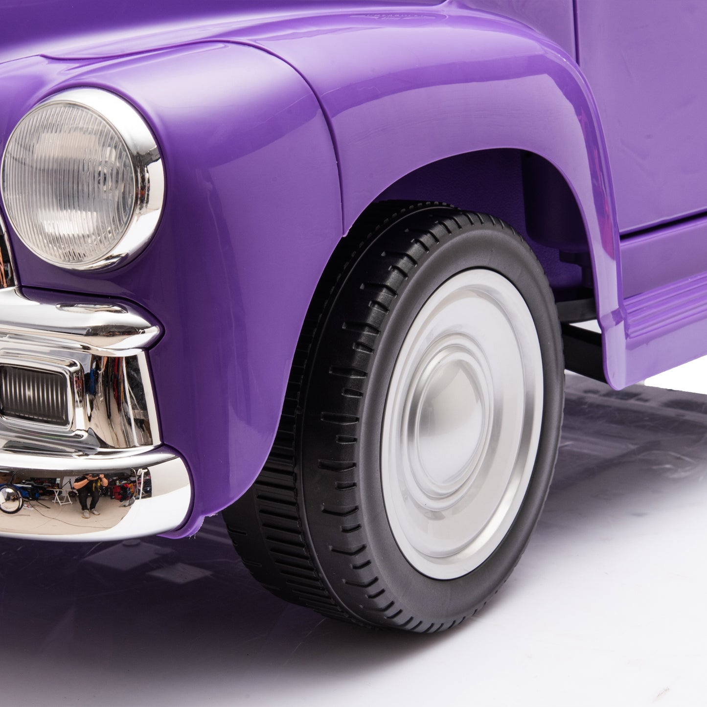 12V Powered Ride on Cars, Licensed Chevrolet 3100 Ride on Toys with Remote Control for kids Ages 3-6 Birthday Christmas Gifts, Kids Electric Car with Bluetooth, Music, USB/AUX Port, 3 Speeds, Purple