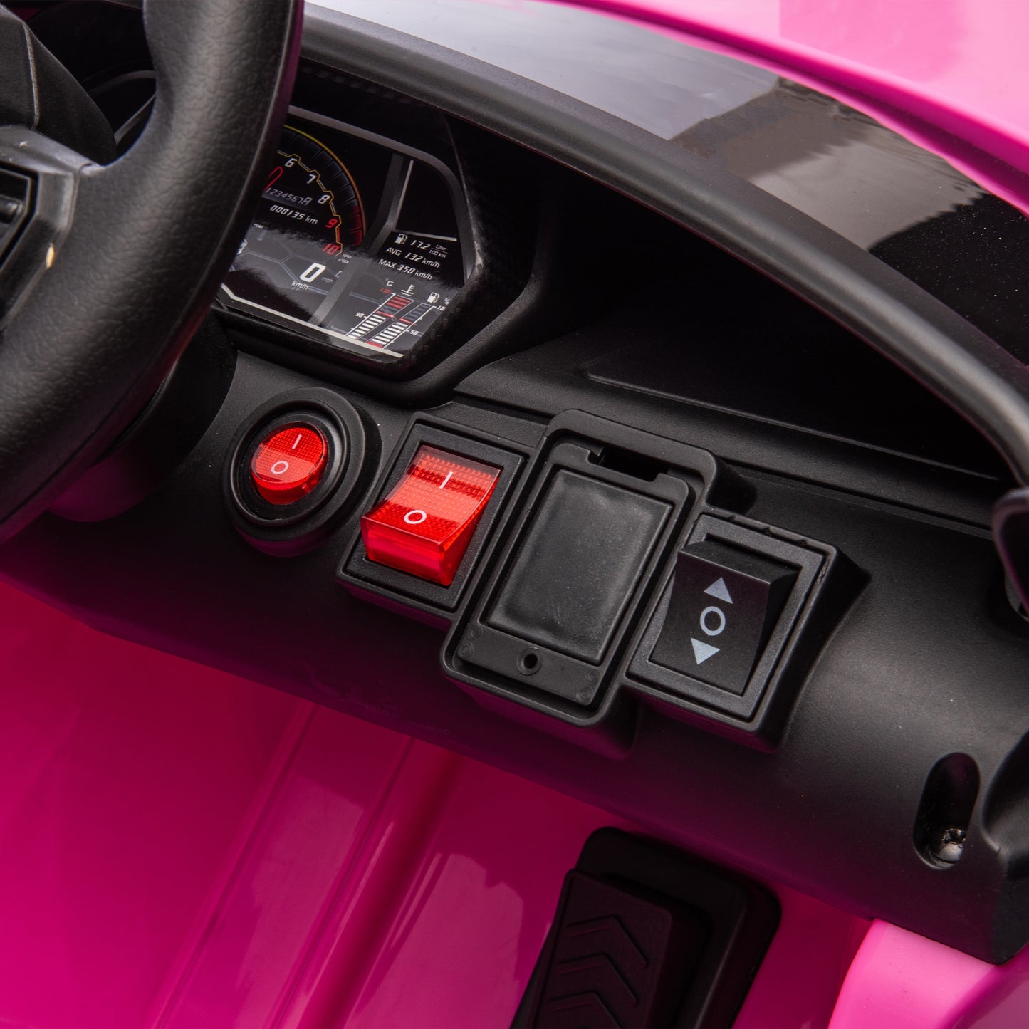 12V Powered Ride On Cars, Lamborghini Aventador Xago Kids Car Electric Vehicle for Girls Boys Christmas Gifts, Kids Ride on Toys with Remote Control, Bluetooth, Music, MP3/USB Ports, LED lights, Pink