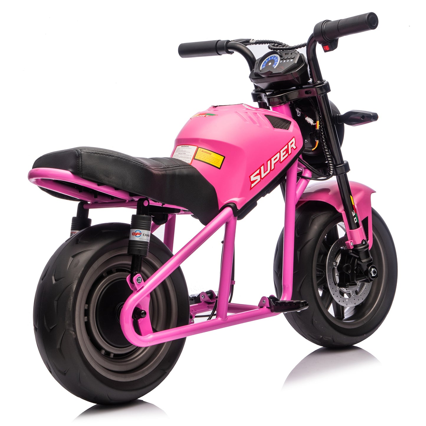 iRerts 24V Ride on Toys for Big Kids, Electric Ride on XL Muscle Motorcycle, Kids Electric Motorcycle for Boys Girls Ages 6+, Kids Motorcycle with Music, LED Light, Dual Suspension, 11.18 MPH, Pink