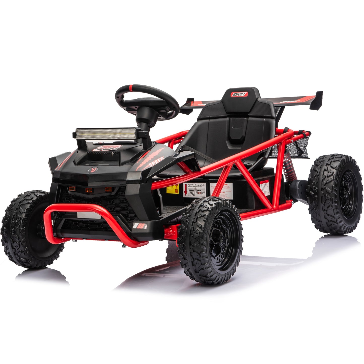 iRerts 36V Ride on Toys for Big Kids, Powered Ride on Cars with Bluetooth, Music, Real Wheels Spring Suspension, Kids Car Electric Ride on Vehicles for Boys Girls Ages 6+, Red