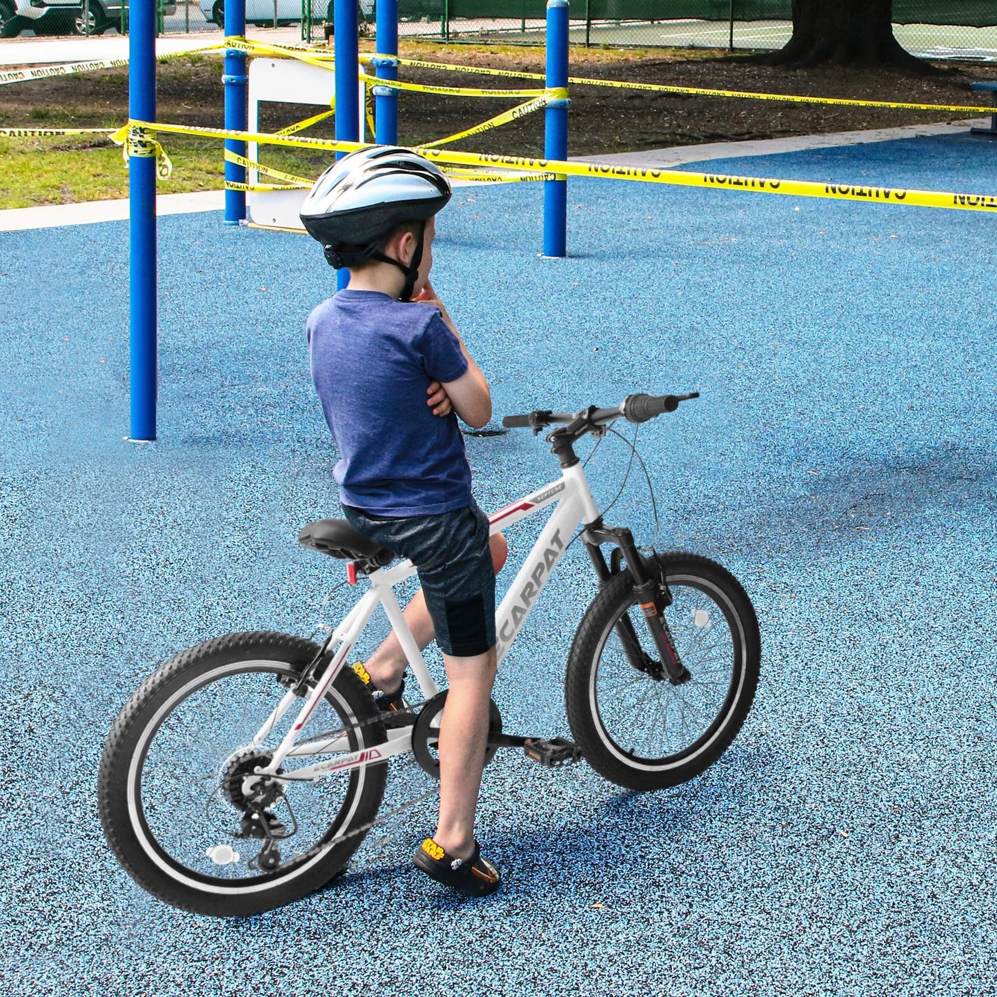 iRerts 20" Kids Bike for 8-12 Year Olds Boys Girls, Gears Shimano 7 Speed Mountain Bike for Kids, Children Bicycle with Adjustable Seat Saddle, Steel Frame Girls Boys Sports Bikes with V-Brake, White