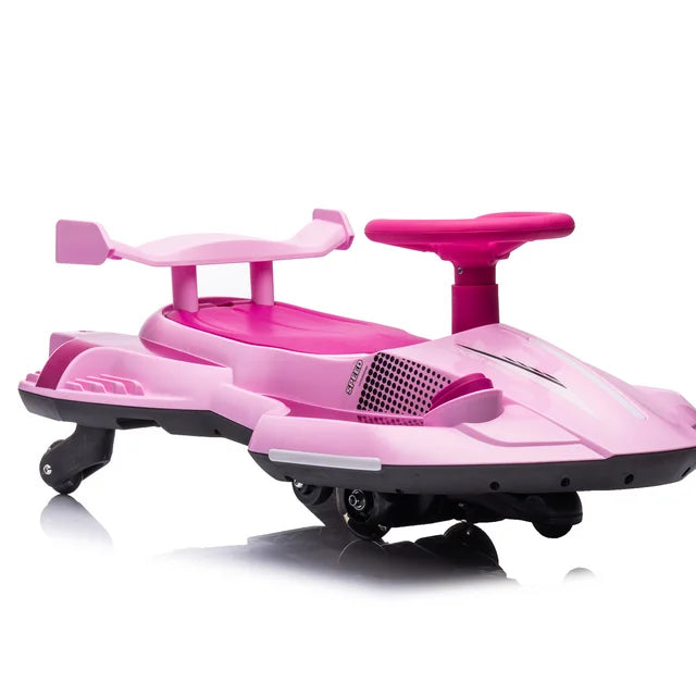 12V Ride on Toy for Kids, Battery Powered Ride on Drift Car for Boys Girls 3-6 Years Old, Electric 360 Degrees Rotating Ride on Drifting Go Kart with Music, MP3/USB Port, Steam Sprayer LED Lights