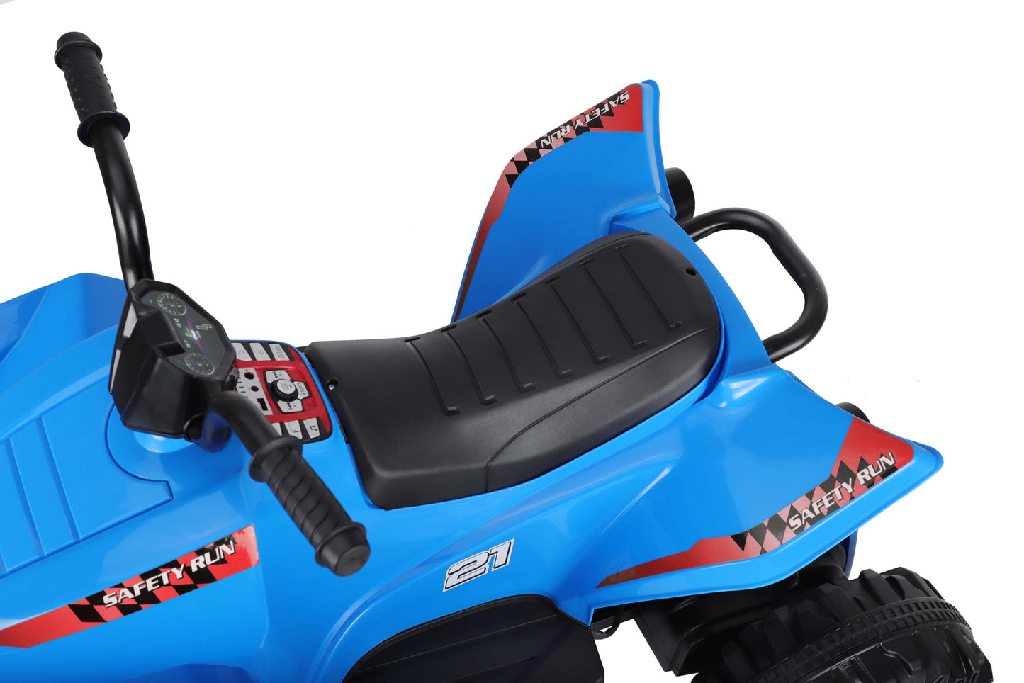 24V Battery Powered Ride on ATV, 4WD Kids Ride on Cars with Bluetooth, Music, LED Light, USB/AUX Ports, Ride on Toys Electric Cars for Kids Boys Girls 3-8 Ages Gifts, Blue