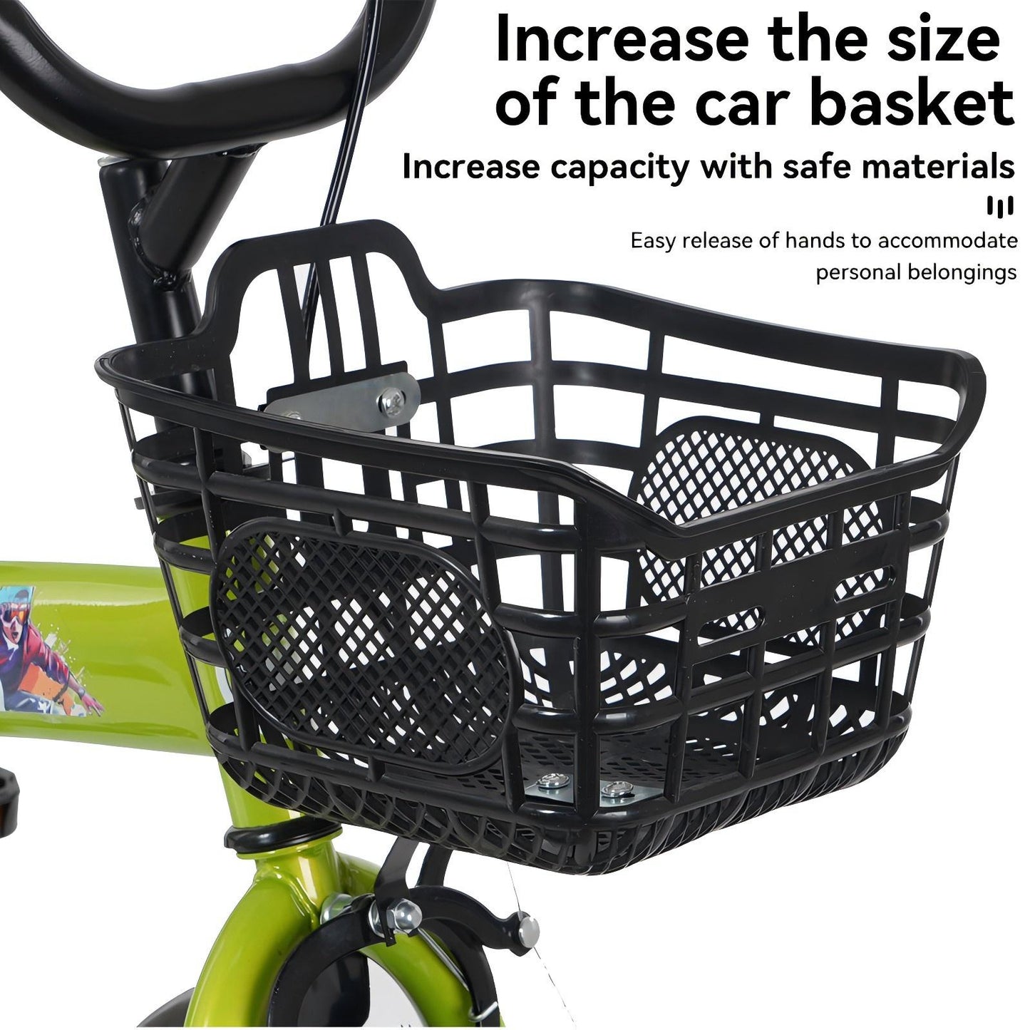 iRerts Kids Bike with Training Wheels, 16 Inch Kids Bicycle for Boys Girls Ages 4-8 Years Old, Girls Bicycles for Kids with Adjustable Seat, Fender and Varrier, Green