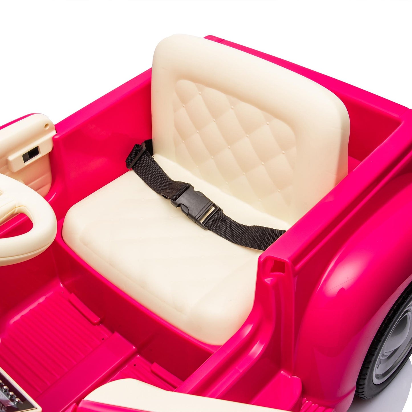 12V Powered Ride on Cars, Licensed Chevrolet 3100 Ride on Toys with Remote Control for kids Ages 3-6 Birthday Christmas Gifts, Kids Electric Car with Bluetooth, Music, USB/AUX Port, 3 Speeds, Pink