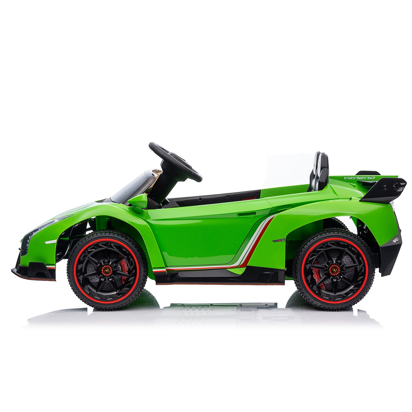 iRerts 12V Ride on Sports Cars with Remote Control, Lamborghini Poison Kids Ride on Vehicles Toys for Boys Girls 3-5 Years Old Gifts, Battery Powered Kids Electric Cars with Music, LED Light, Green