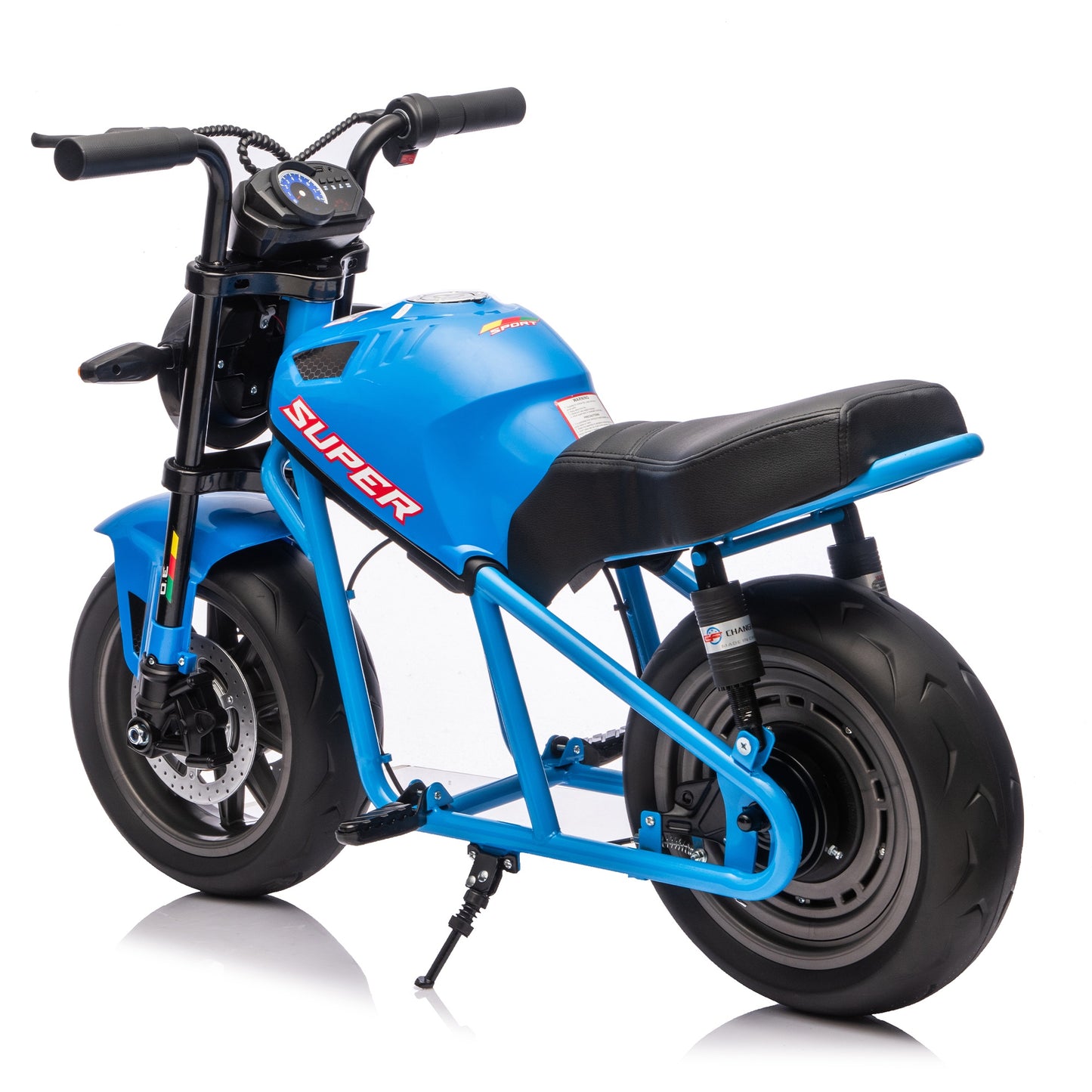 iRerts 24V Ride on Toys for Big Kids, Electric Ride on XL Muscle Motorcycle, Kids Electric Motorcycle for Boys Girls Ages 6+, Kids Motorcycle with Music, LED Light, Dual Suspension, 11.18 MPH, Blue