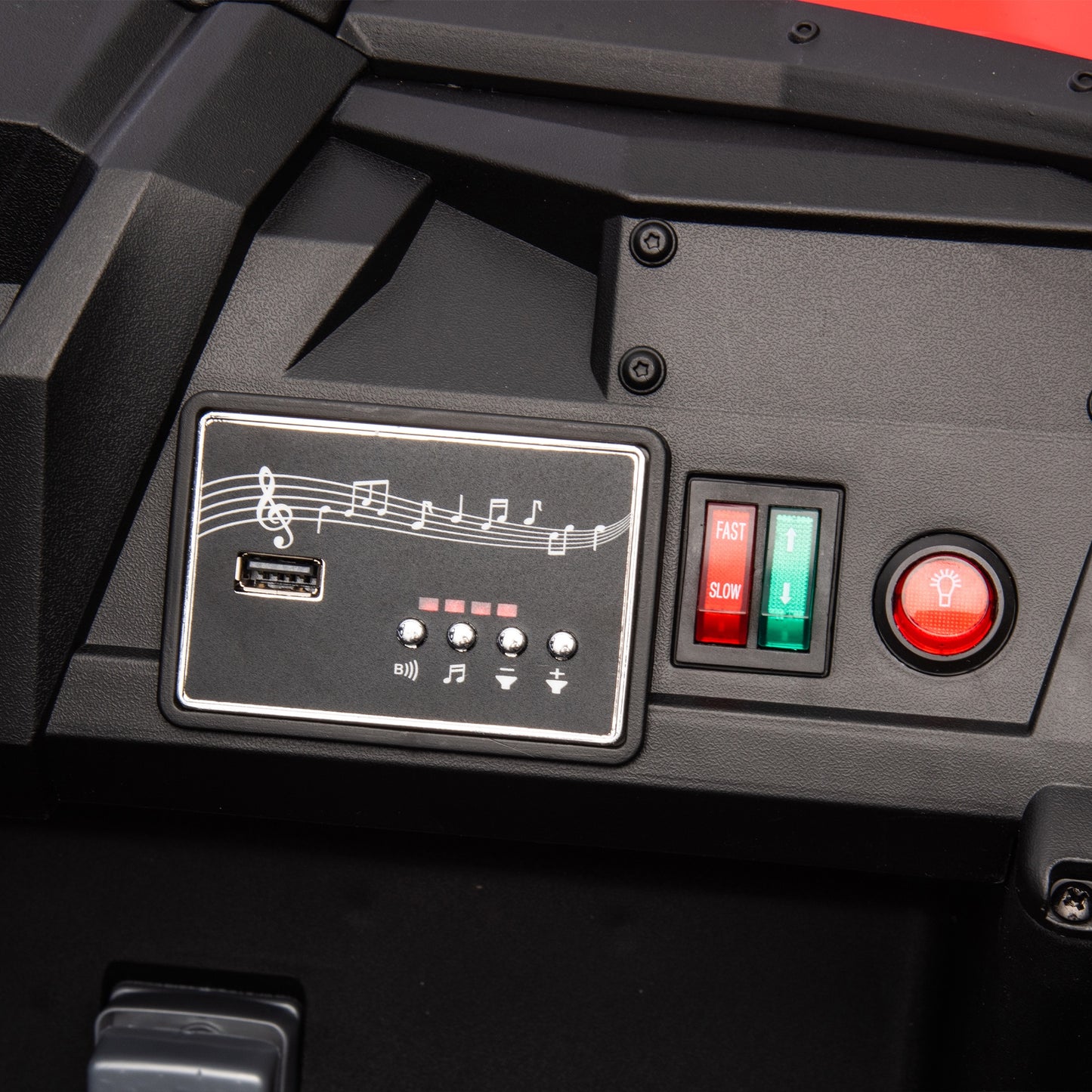 iRerts 2 Seater Ride on Car, 24V Powered Ride on Toys UTV with Remote Control, LED Lights, Bluetooth Music, 3 Speeds, Storage Space, Electric Vehicle for Kids Boys Girls Ages 3-8 Gifts, Red