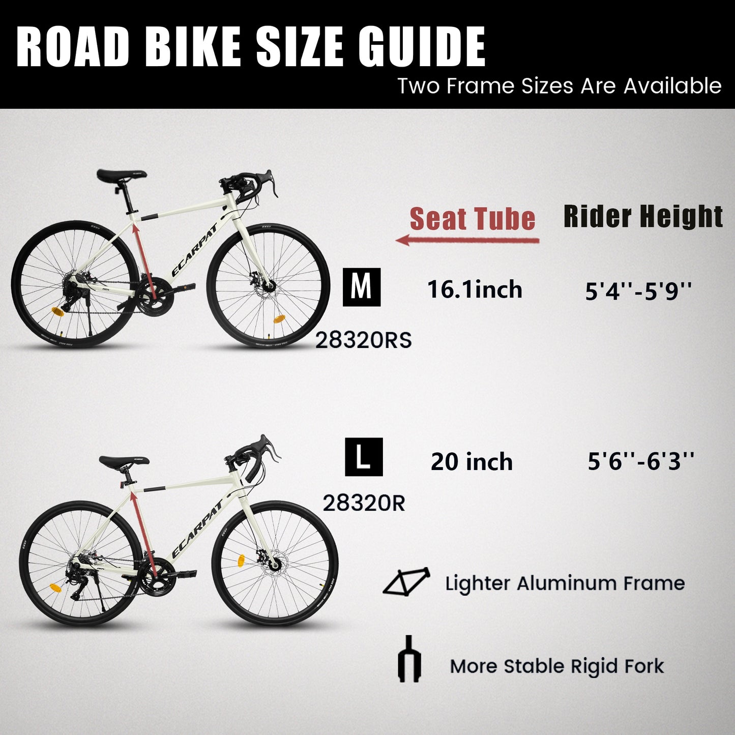 iRerts 700C Road Bike, 16 Speed Outdoor Bike for Men Women, Road Commuter Bike with Disc Brakes, Aluminum Frame, Lightweight Racing Bike Adult Bicycle M Size, Cream