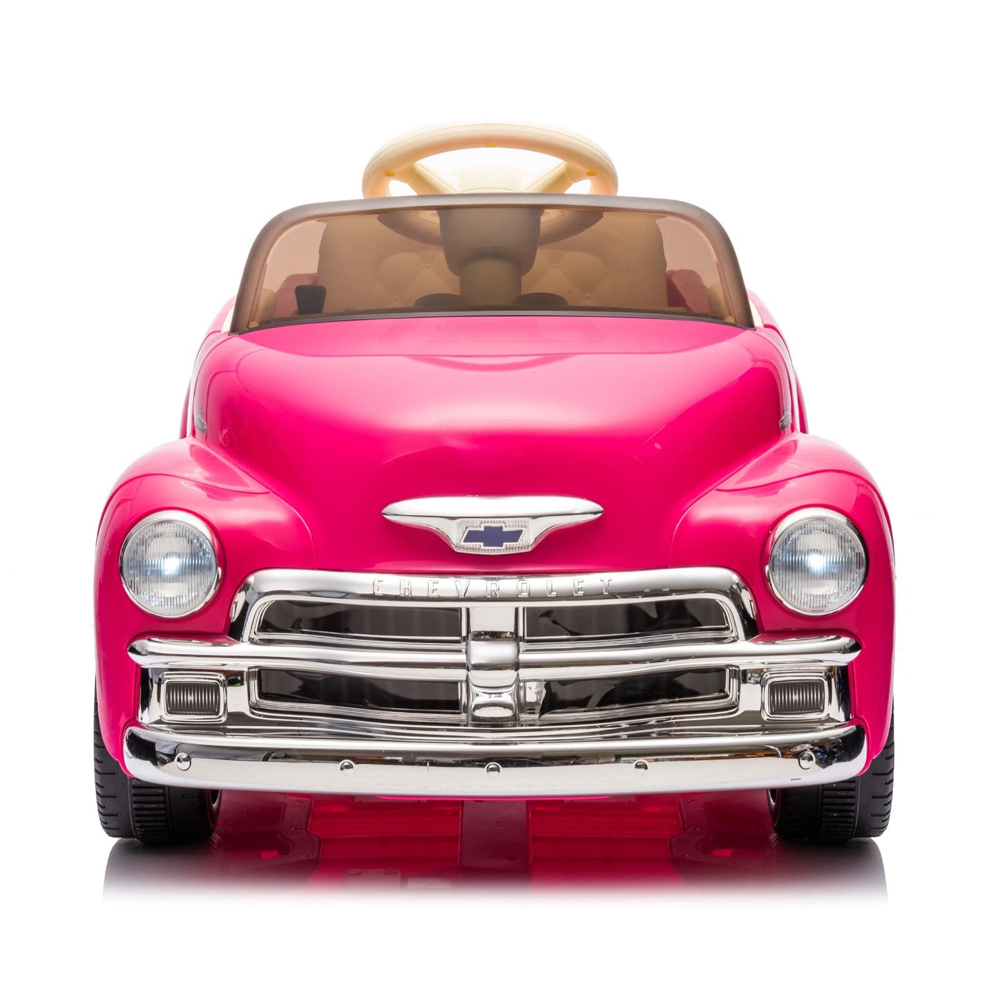 12V Powered Ride on Cars, Licensed Chevrolet 3100 Ride on Toys with Remote Control for kids Ages 3-6 Birthday Christmas Gifts, Kids Electric Car with Bluetooth, Music, USB/AUX Port, 3 Speeds, Pink