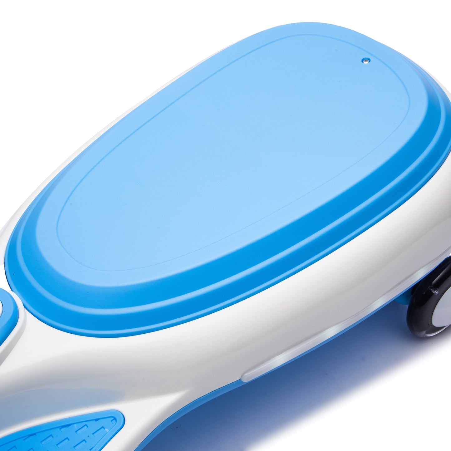 12V Electric Wiggle Car, Powered Ride on Toys for Kids with Flashing PU Wheels, Bluetooth Music, 2-in-1 Swing Car Kids Electric Vehicles for Boys Girls Ages 3+, Blue