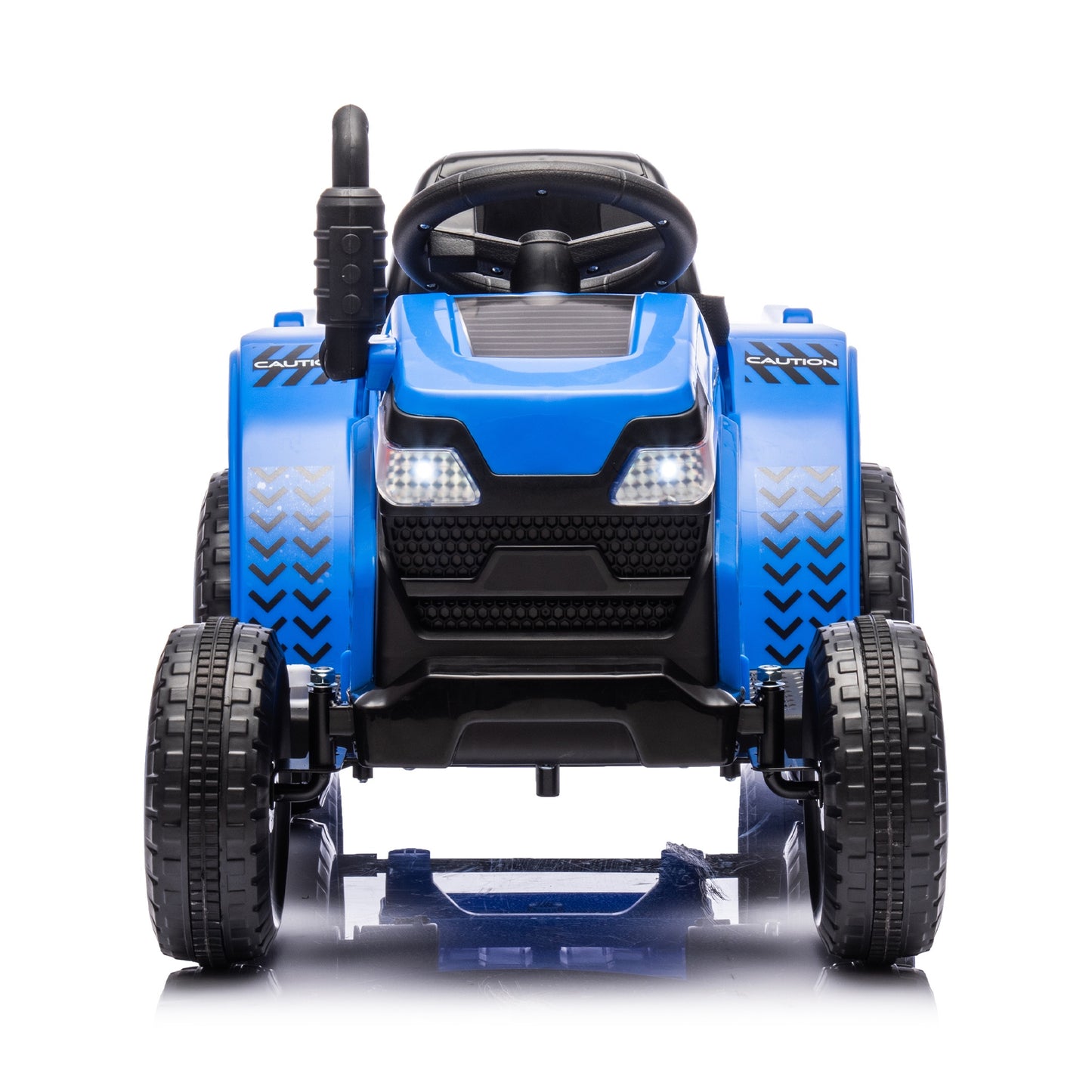 iRerts 12V Ride on Tractor, Powered Ride on Car for Kids Boys Girls Ages 3-6 Gifts, Kids Ride on Toys Electric Cars with Removable Storage Tug, Bluetooth ,Music, MP3/USB Ports, LED Light, Blue