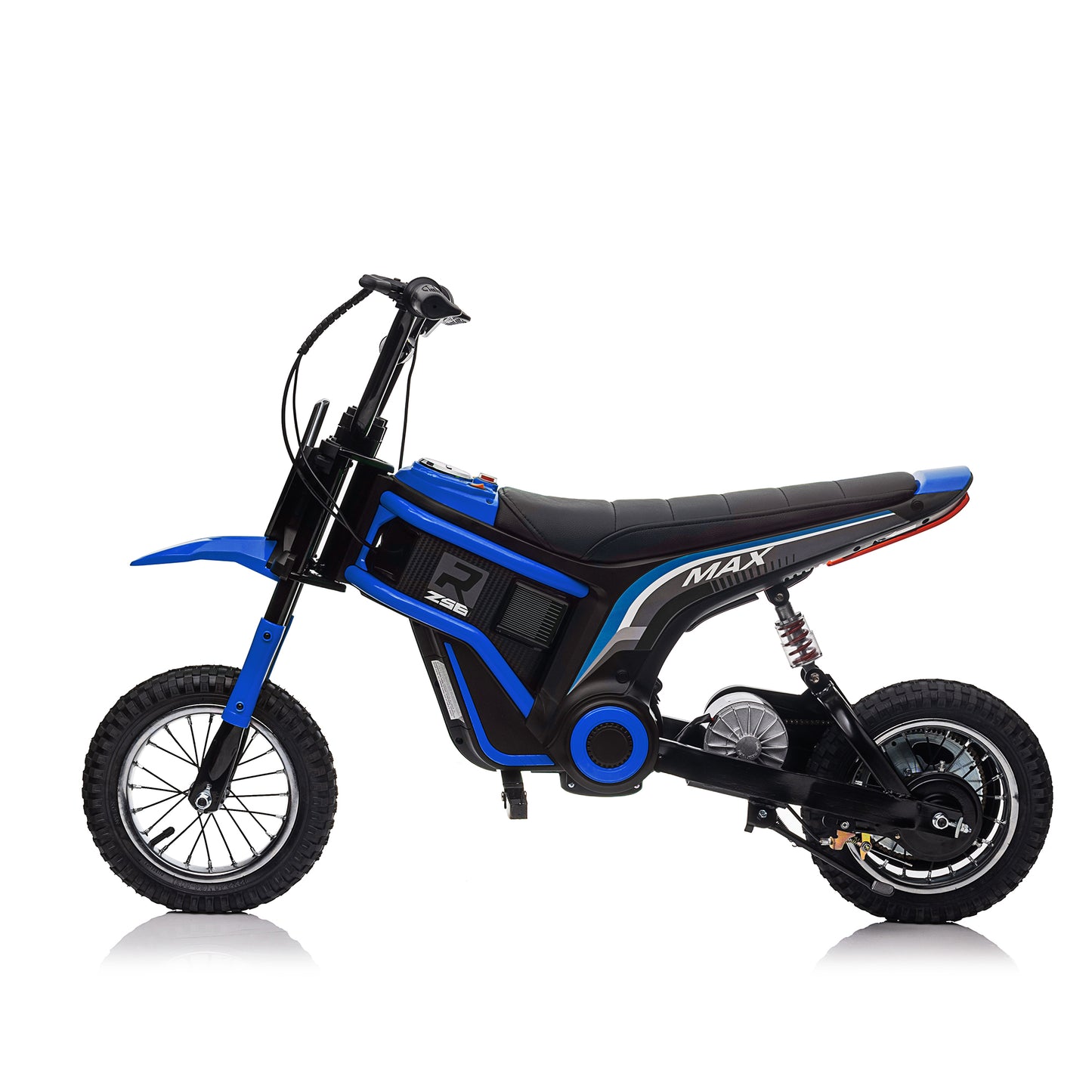 iRerts 24V Ride On Motocross Motorcycle, Kids Electric Dirt Bike for Boys 8-12, Kids Motorcycle with Dual Suspension, MP3 Player, Speeds up to 14.29MPH, Blue