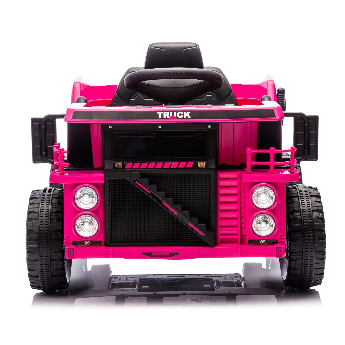 iRerts Ride On Dump Truck for Kids, 12V Powered Ride on Car with Remote Control, Electric Dump Bed, 1 Shovel, Bluetooth Music, LED Light, Kids Car Ride on Construction for Boys Girls Ages 3-5, Pink