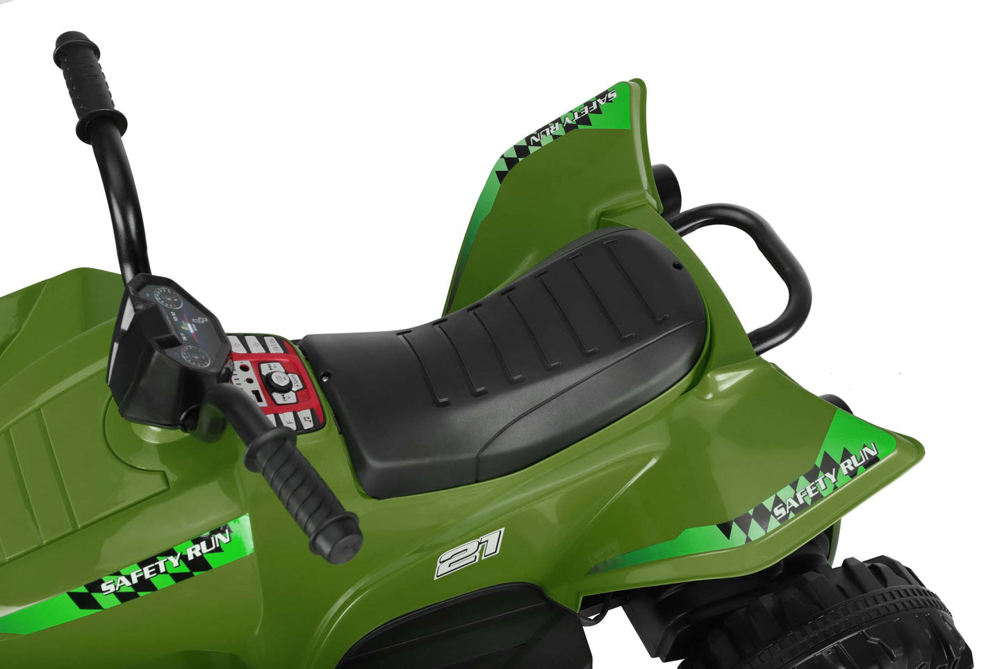 24V Battery Powered Ride on ATV, 4WD Kids Ride on Cars with Bluetooth, Music, LED Light, USB/AUX Ports, Ride on Toys Electric Cars for Kids Boys Girls 3-8 Ages Gifts, Green