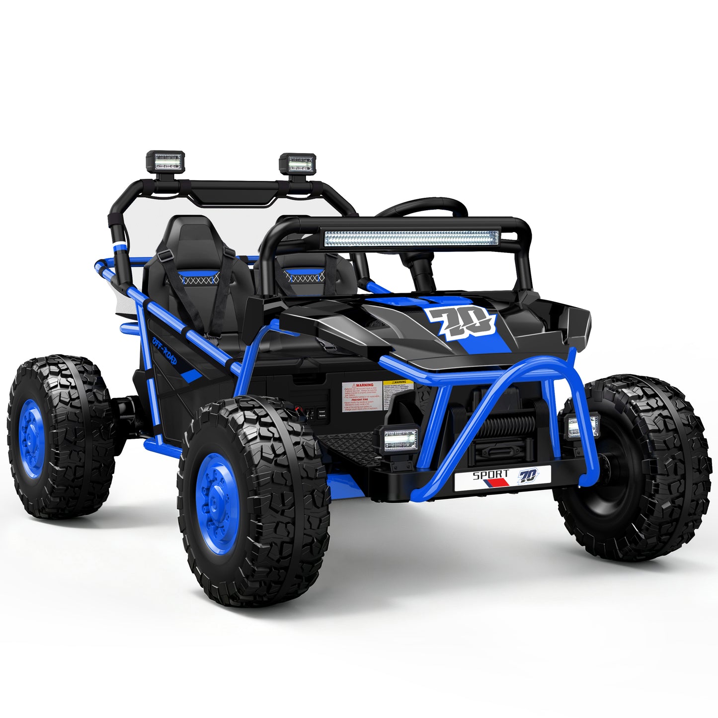iRerts 36V Powered Ride on Toys for Big Kids, 2 Seater Ride on UTV Cars with Bluetooth, Music, 4 Wheels Spring Suspension, Kids Car Electric Ride on Vehicles for Boys Girls Ages 6+, Blue