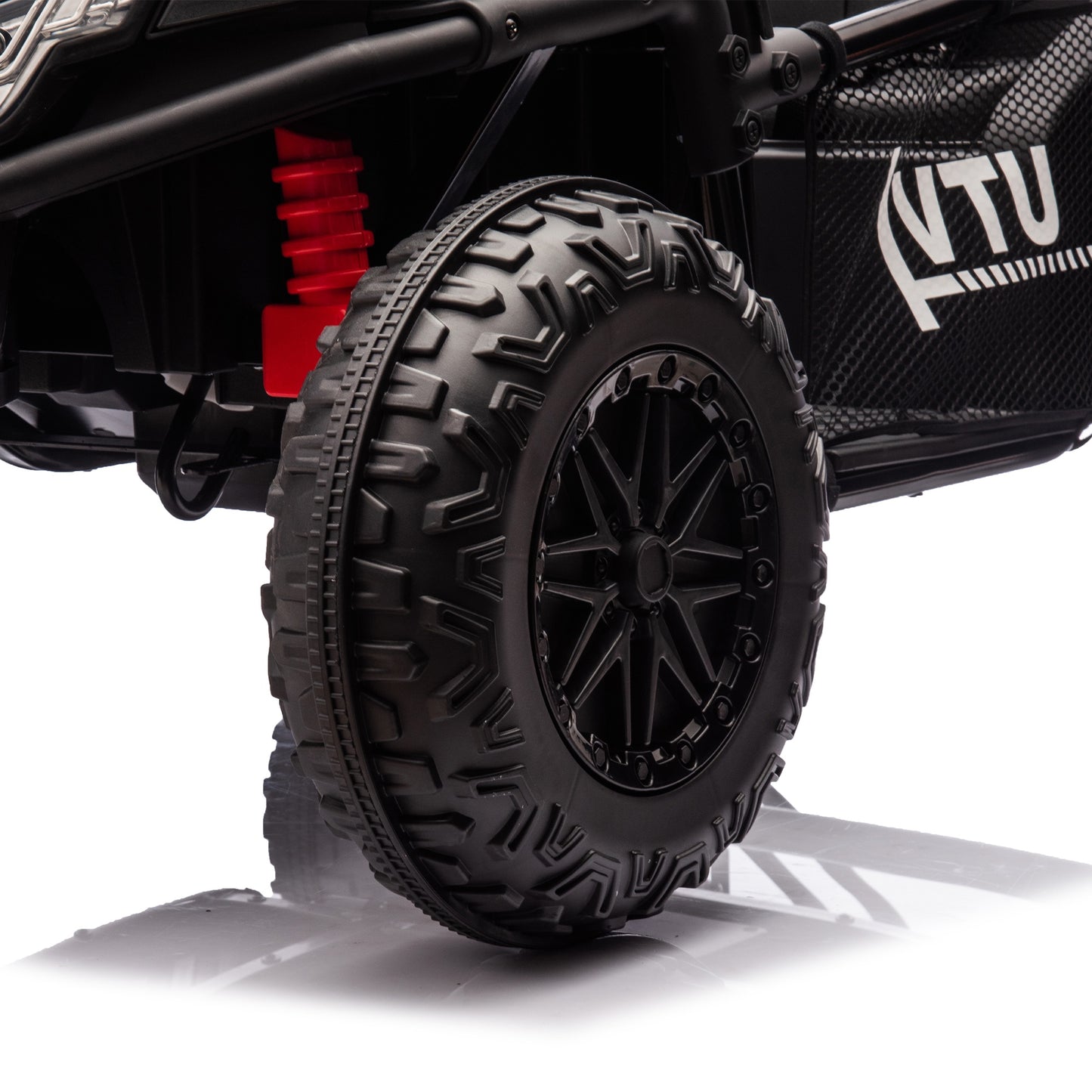 iRerts 2 Seater Ride on Car for Kids, 24 Volt Ride on Toys for Boys Girls Gifts, Powered Ride on UTV Electric Vehicle with Remote Control, Bluetooth, MP3/USB Ports, 4 Wheel Spring Suspension, Black