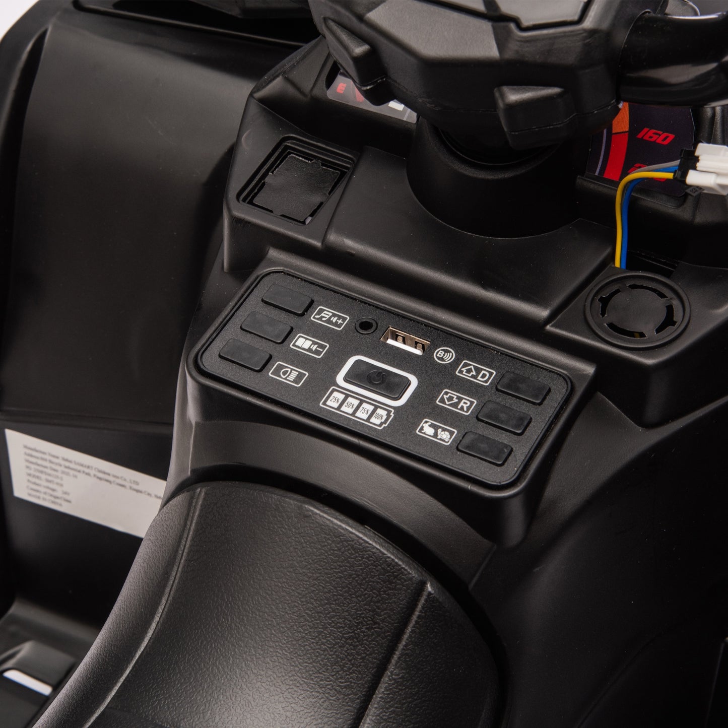 iRerts 24V Ride on ATV, Powered Ride on Toys Electric 4 Wheeler for Boys Girls Ages 3-6 Gifts, Kids Ride on Car Electric Vehicle with Multi-Color Lights, Bluetooth, Music, USB Port, Black