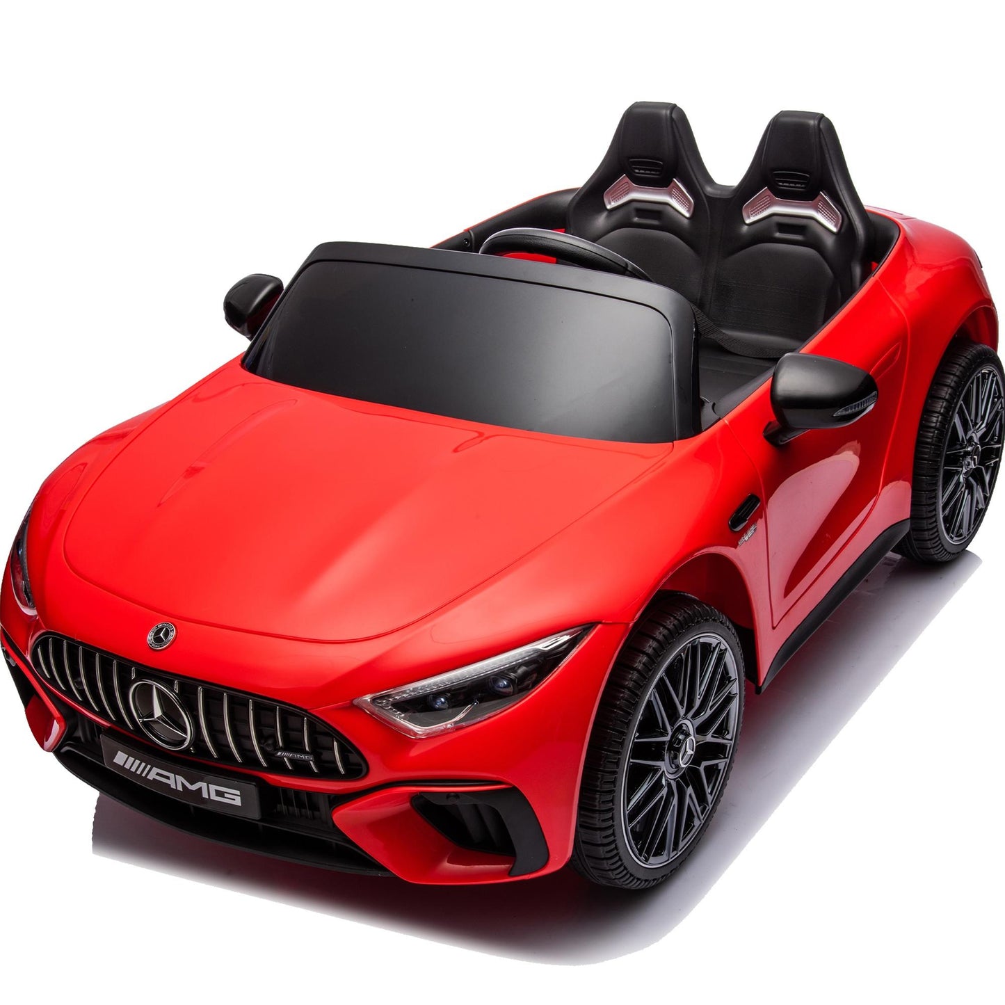 iRerts Red 24V Mercedes Benz SL63 Powered Ride On Cars with Remote Control, 4 Wheels Electric Car for Kids with Bluetooth, Music, USB, LED Light, Ride on Toys for Kids 3-8 Ages Boys Girls Gifts