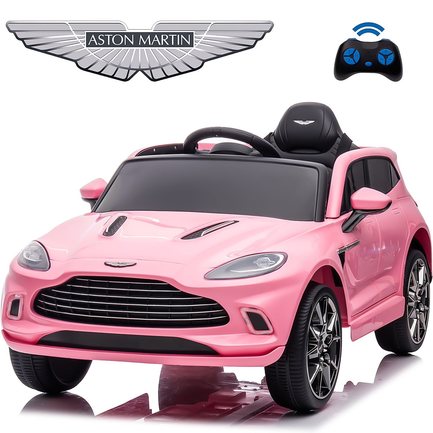 12V Ride on Car for Girls and Boys?Licensed Aston Martin Electric Vehicle, MP3, Bluetooth, Ride On Toy for 3-5 Years Old