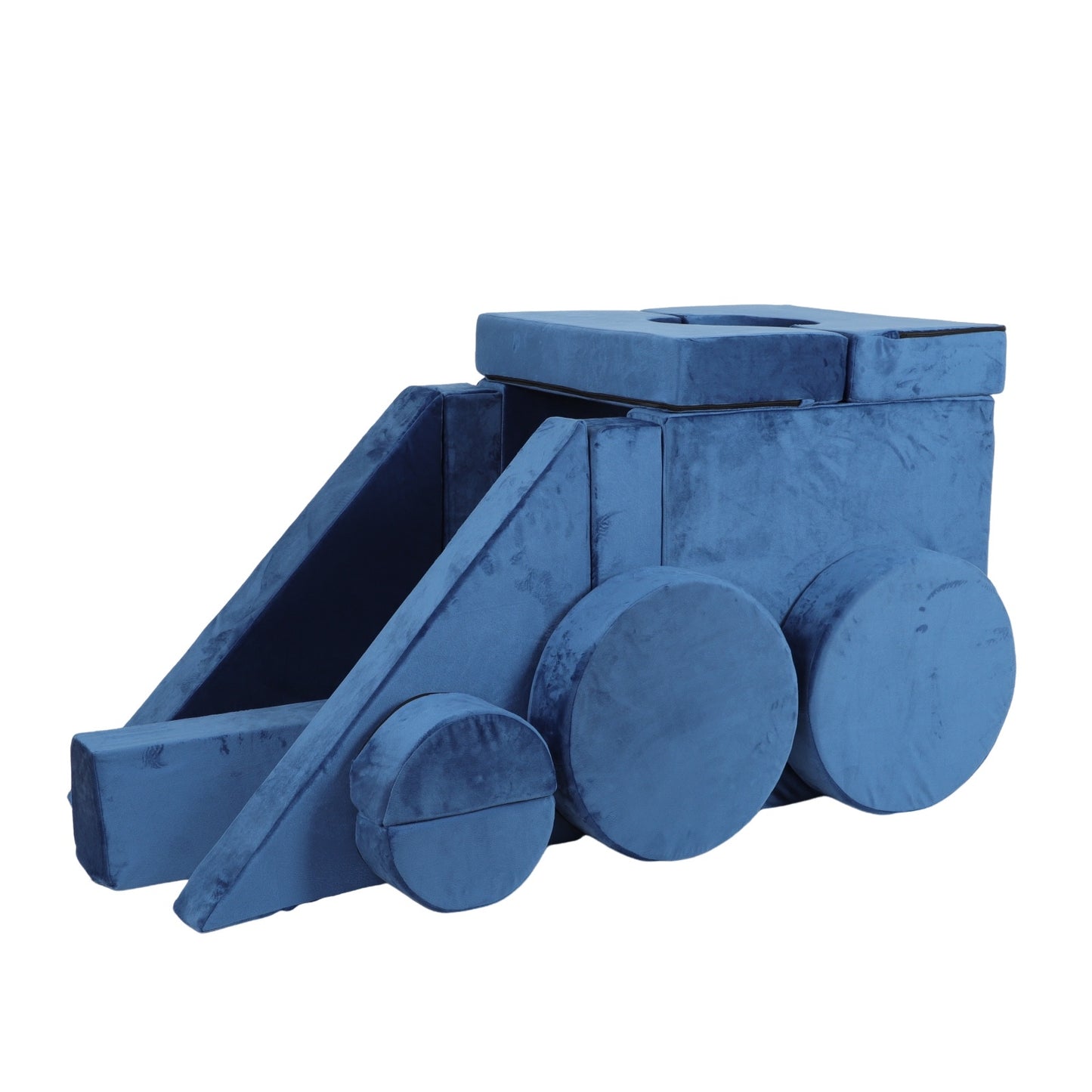 iRerts 14Pcs Modular Kids Play Couch, Convertible Nugget Couch for Kids Boys Girls, Kids Sofa Couch Floor Sofa for Children, Kids Couch Building Fort Foam Couch for Playroom Bedroom Nursery, Blue