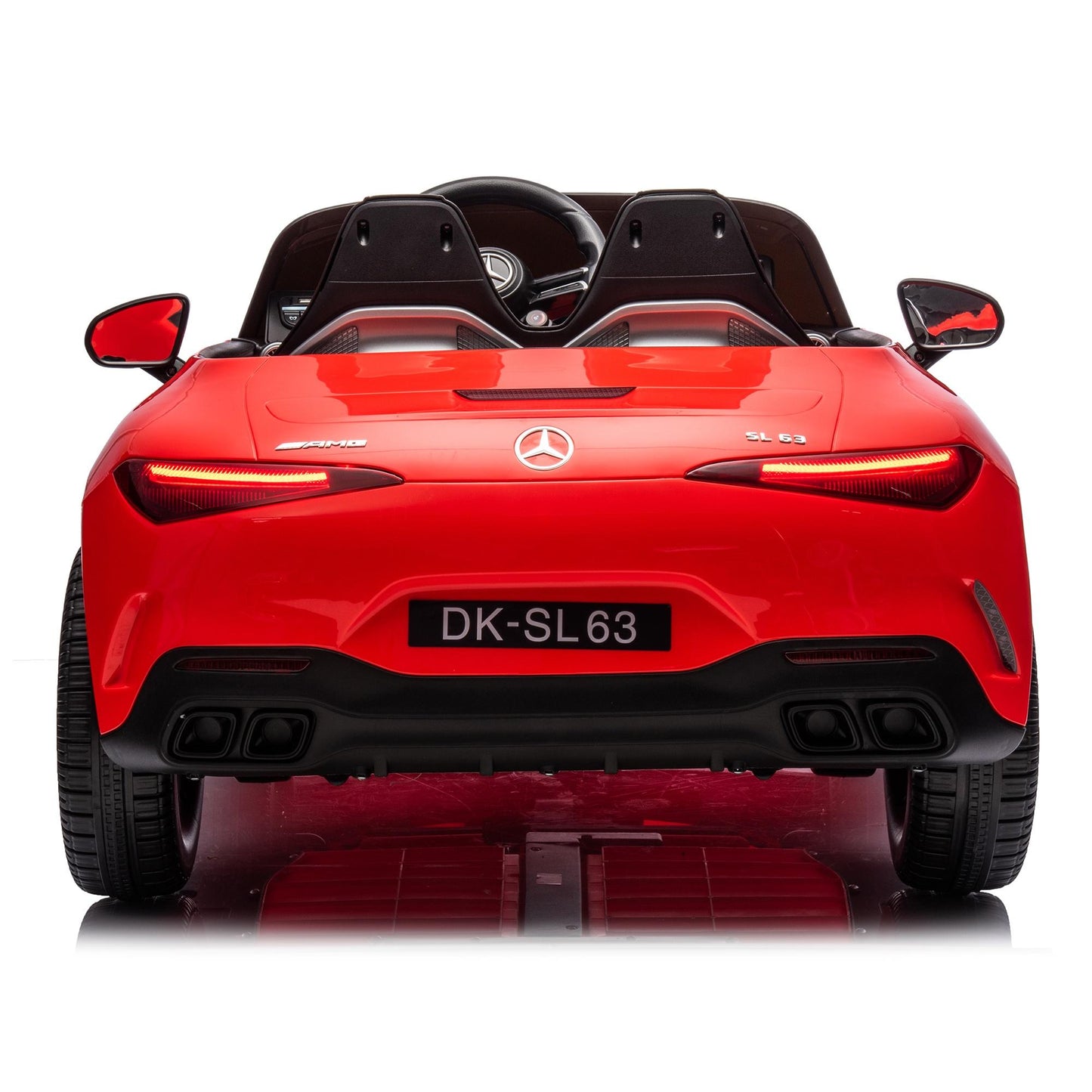 iRerts Red 24V Mercedes Benz SL63 Powered Ride On Cars with Remote Control, 4 Wheels Electric Car for Kids with Bluetooth, Music, USB, LED Light, Ride on Toys for Kids 3-8 Ages Boys Girls Gifts