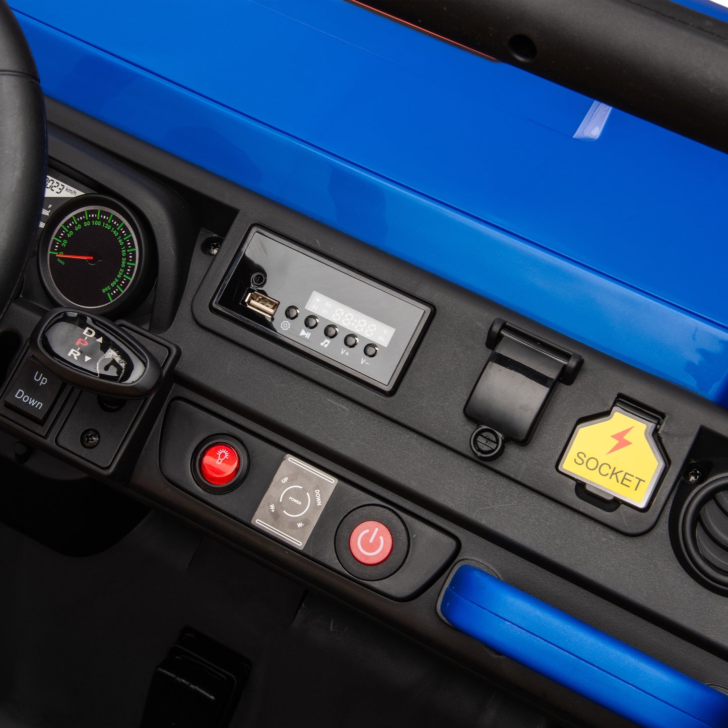 24V 2 Seater Ride On Dump Truck, Powered Ride on Toy Cars with Remote Control, Electric Vehicle Car for Kids Boys Girls with Automatic Tipping Bucket, Bluetooth Music, Safety Belt, Slow Start, Blue