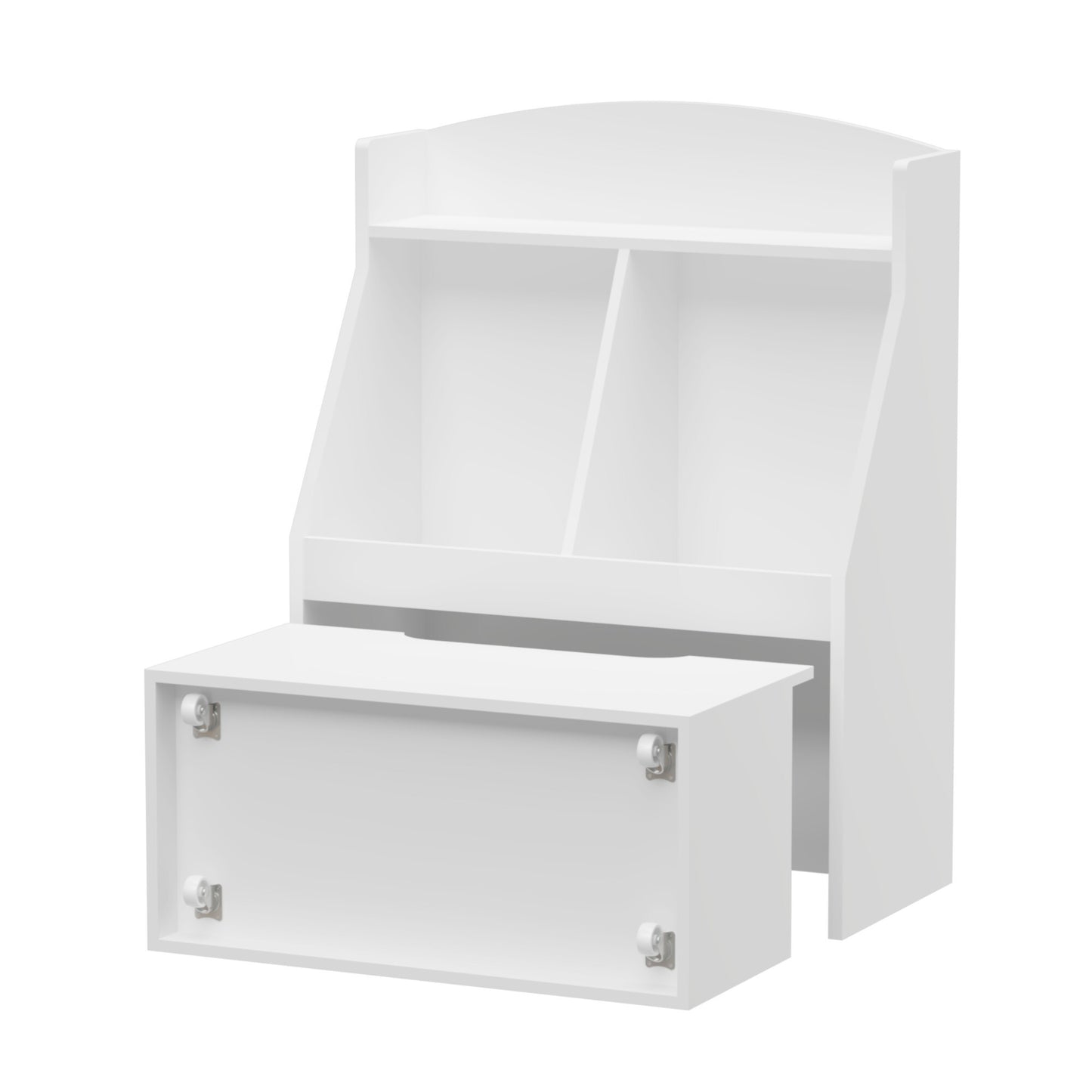 iRerts Kids Toy Storage Organizer, Wooden Cube Bookcase and Book Shelf with Storage for Bedroom, Living Room, White