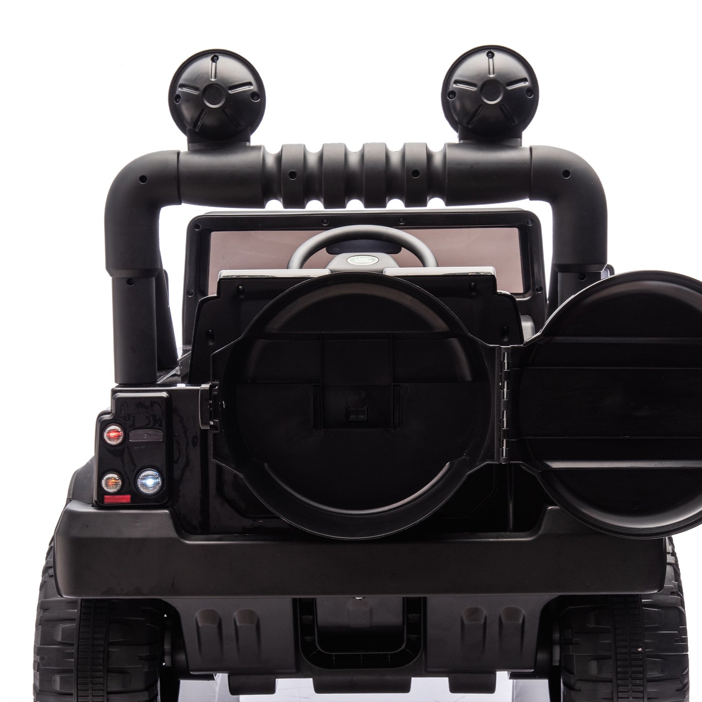 iRerts 24V 2 Seater Ride on Cars, Licensed Land Rover Defender Volta 5008 Ride on Toys for Big Kids with Remote Control, Bluetooth, Music, LED Lights, Powered Electric Car for Kids Ages 3-8, Black