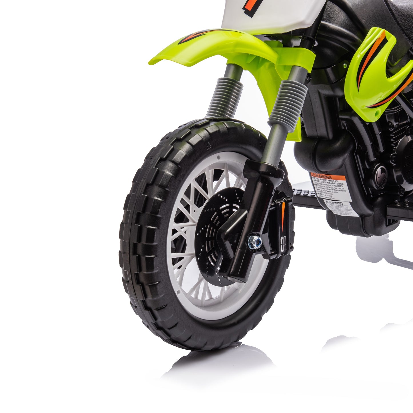 iRerts 12V Electric Dirt Bike with Twist Grip Throttle, Powered Ride on Motorcycle with 2 Training Wheels, Rear suspension, Ride on Toys Kids Motorcycle for Boys Girls Gifts Ages 3-8, Green