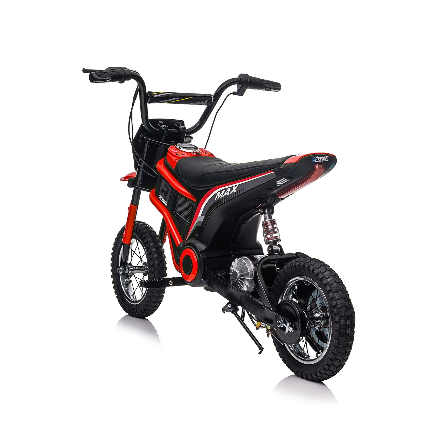iRerts 24V Ride On Motocross Motorcycle, Kids Electric Dirt Bike for Boys 8-12, Kids Motorcycle with Dual Suspension, MP3 Player, Speeds up to 14.29MPH, Red