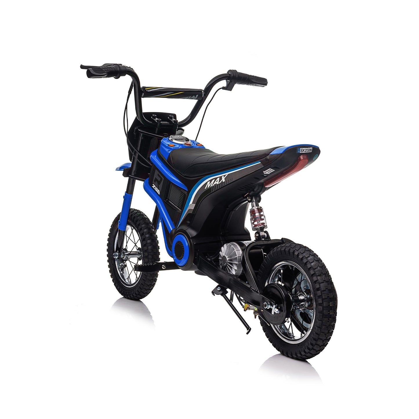 iRerts 24V Ride On Motocross Motorcycle, Kids Electric Dirt Bike for Boys 8-12, Kids Motorcycle with Dual Suspension, MP3 Player, Speeds up to 14.29MPH, Blue