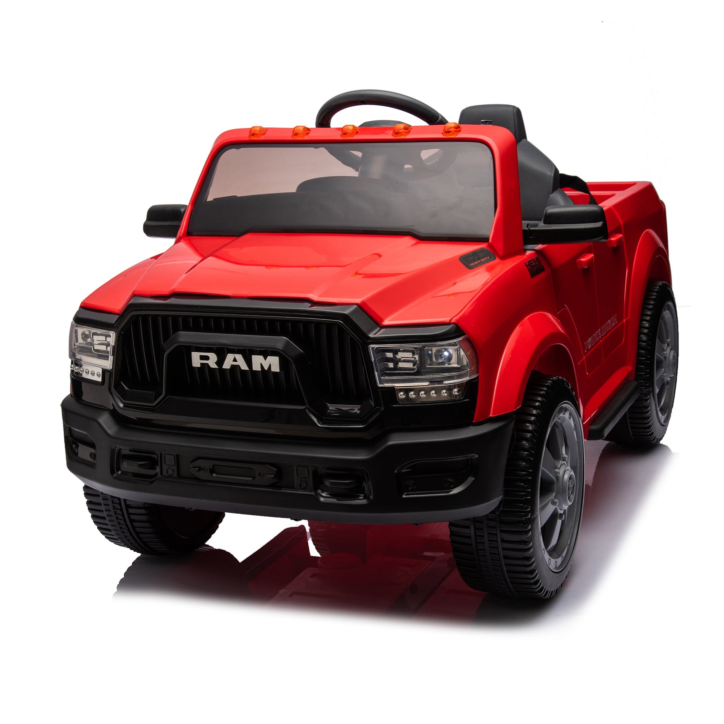 Licensed Dodge RAM 2500 12V Ride On Cars with Remote Control, Kids Electric Ride on Pickup Truck with Music, MP3/USB Port, Cup Holder, Back Storage, Electric Cars for Kids Boys Girls 3-6 Ages, Red