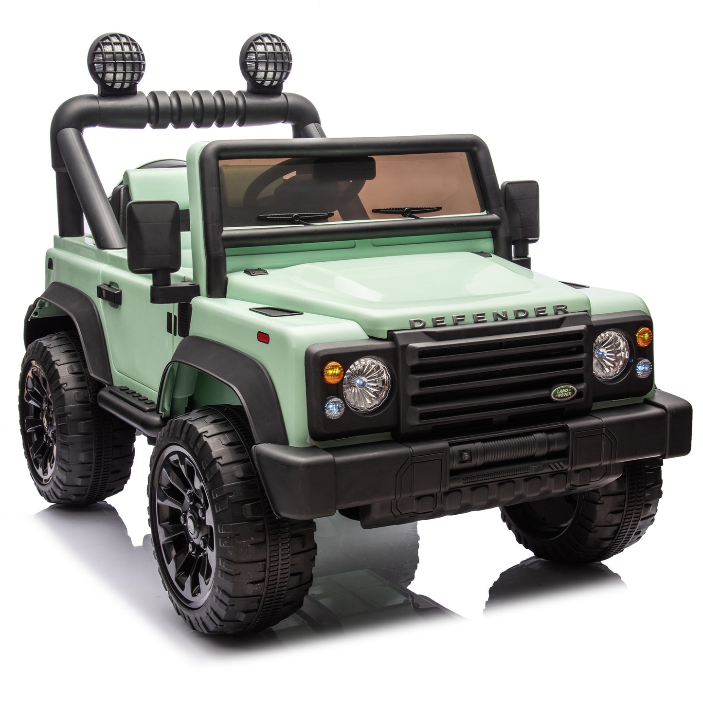 iRerts 24V 2 Seater Ride on Cars, Licensed Land Rover Defender Volta 5008 Ride on Toys for Big Kids with Remote Control, Bluetooth, Music, LED Lights, Powered Electric Car for Kids Ages 3-8, Green
