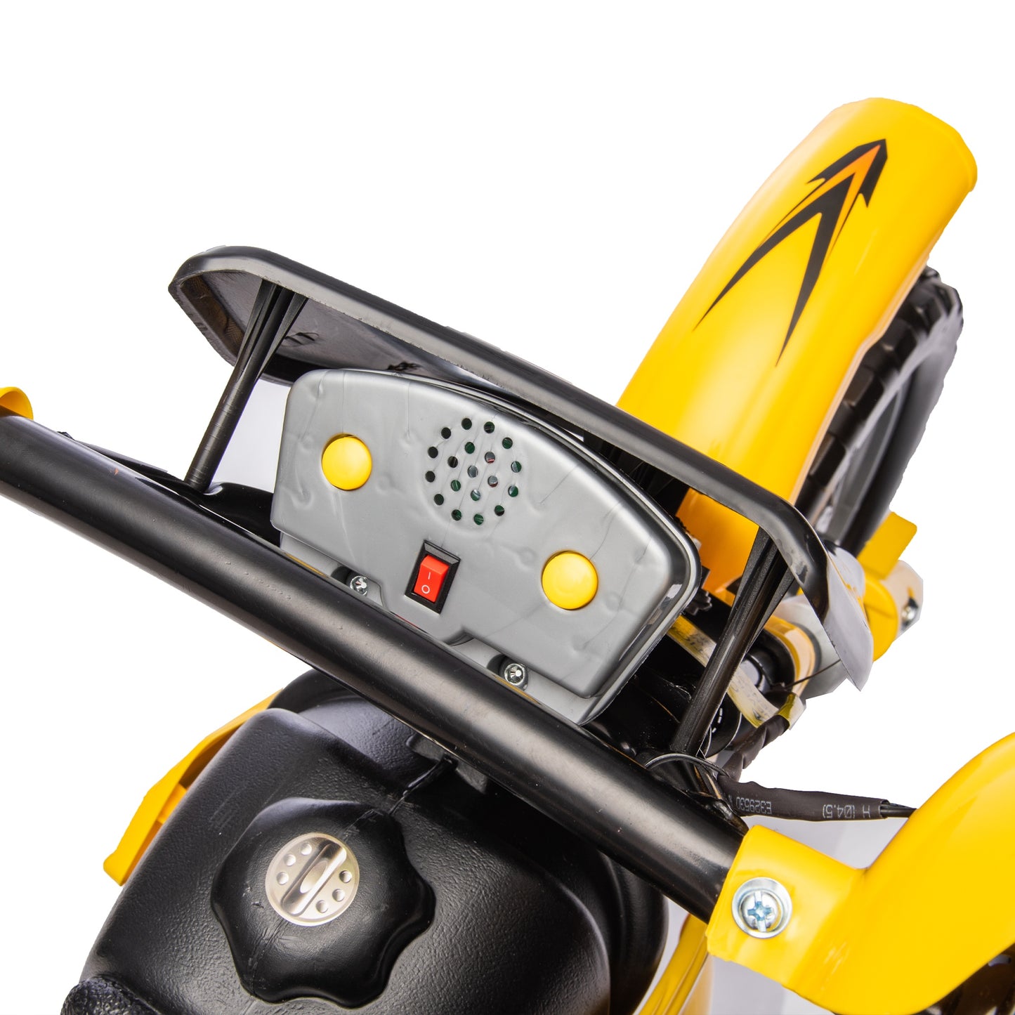 iRerts 12V Electric Dirt Bike with Twist Grip Throttle, Powered Ride on Motorcycle with 2 Training Wheels, Rear suspension, Ride on Toys Kids Motorcycle for Boys Girls Gifts Ages 3-8, Yellow