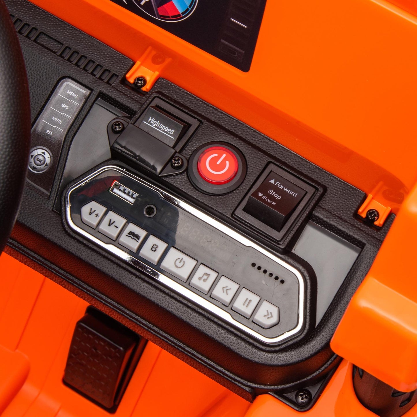 iRerts Ride on Dump Truck for Boys, 12V Ride on Car with Remote Control, 4 Wheel Construction Vehicles with Electric Dump Bed and Shovel, Powered Ride on Toys with Bluetooth, Music, USB Port, Orange
