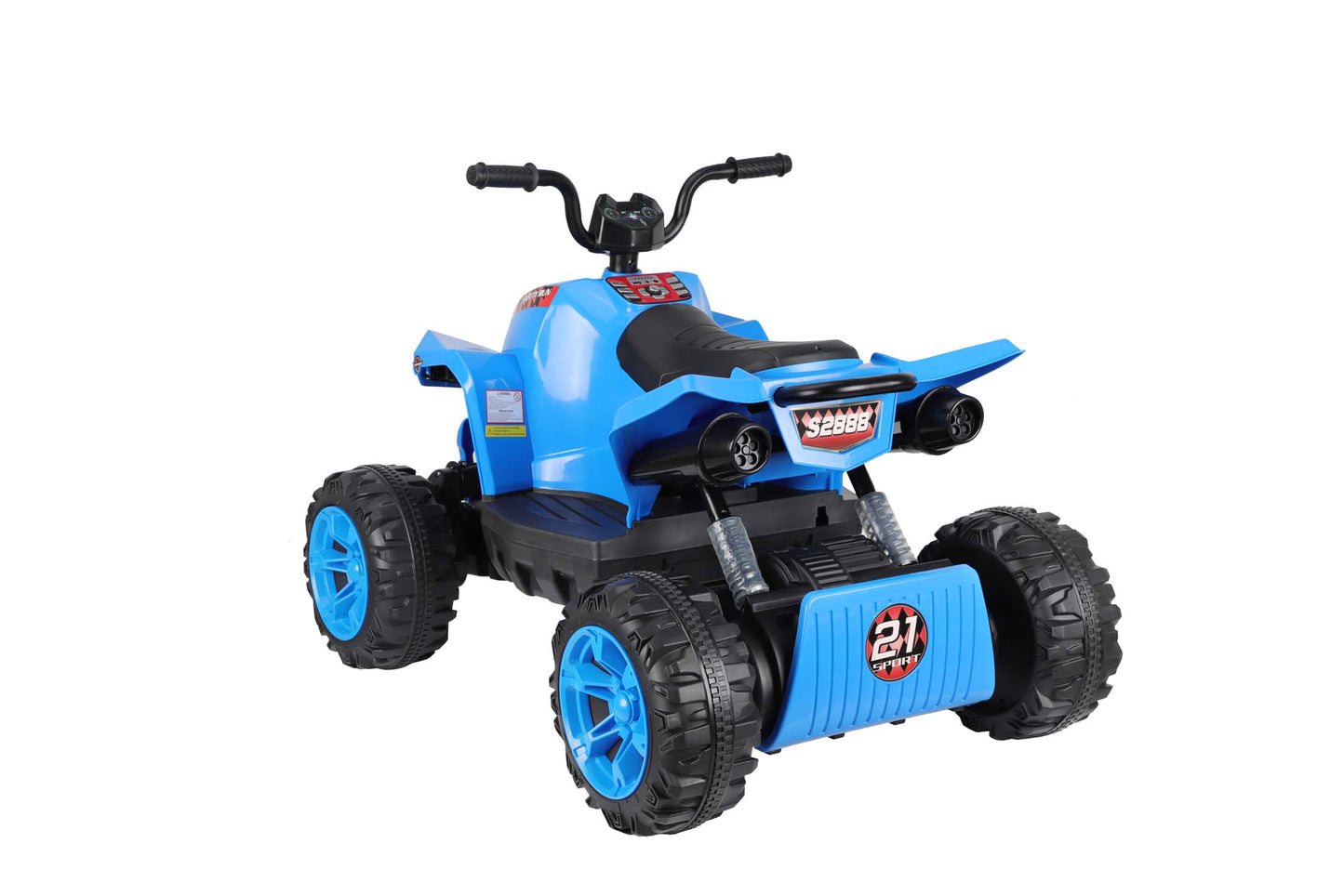 24V Battery Powered Ride on ATV, 4WD Kids Ride on Cars with Bluetooth, Music, LED Light, USB/AUX Ports, Ride on Toys Electric Cars for Kids Boys Girls 3-8 Ages Gifts, Blue