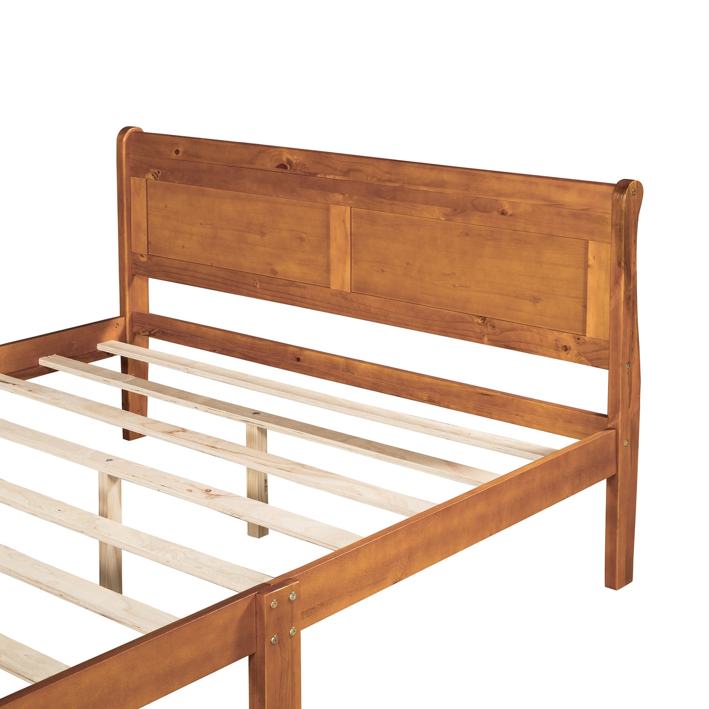 iRerts Wood Queen Platform Bed Frame, Modern Queen Bed Frame with Headboard, Queen Size Wood Platform Bed with Wooden Slat Support, No Box Spring Needed, Easy Assembly, Oak