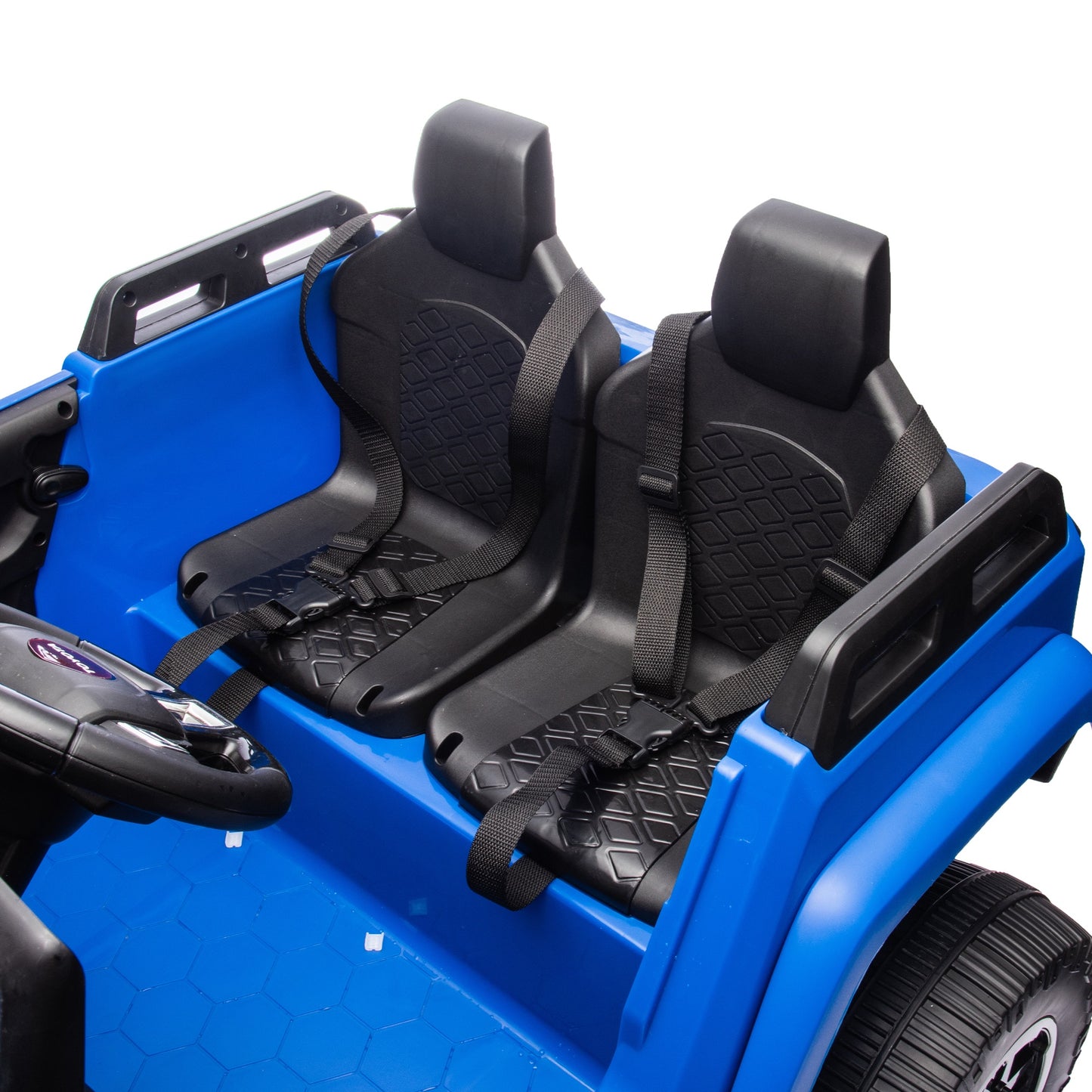 Licensed Toyota LC250 24V 2 Seater Ride On Car, Powered Ride on Toys with Remote Control, Shovel, Bluetooth Music, 4WD 220W Motor, 4 Wheels Suspension, Electric Truck for Kids Boy Girl Ages 3-8, Blue