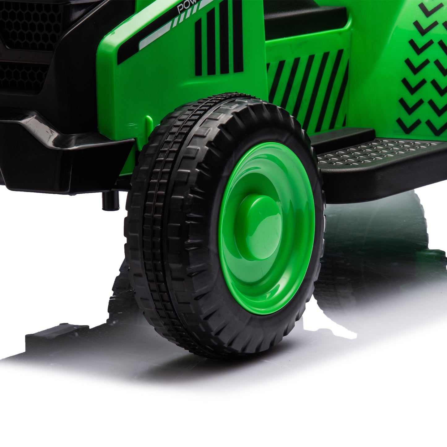 iRerts 12V Ride on Tractor, Powered Ride on Car for Kids Boys Girls Ages 3-6 Gifts, Kids Ride on Toys Electric Cars with Removable Storage Tug, Bluetooth ,Music, MP3/USB Ports, LED Light, Green