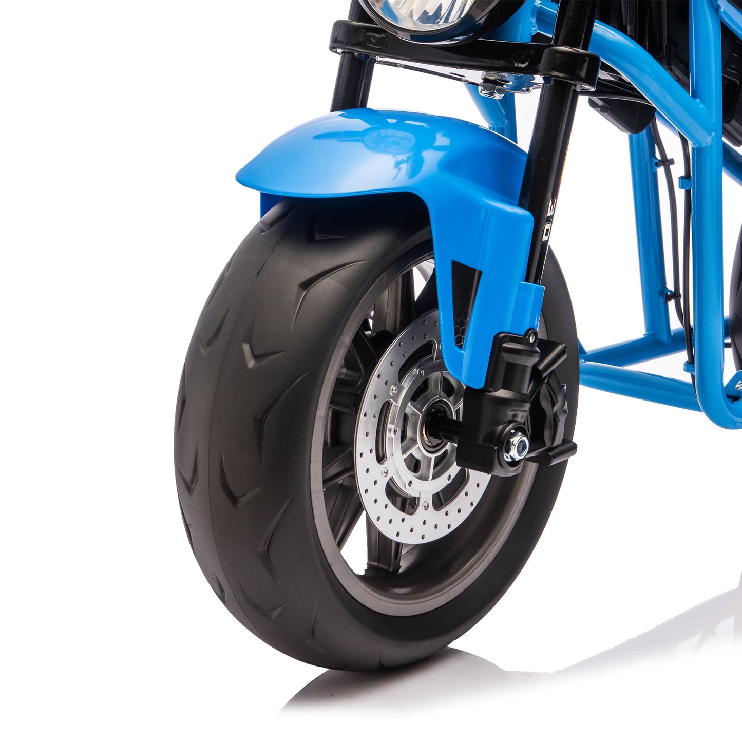 iRerts 24V Ride on Toys for Big Kids, Electric Ride on XL Muscle Motorcycle, Kids Electric Motorcycle for Boys Girls Ages 6+, Kids Motorcycle with Music, LED Light, Dual Suspension, 11.18 MPH, Blue