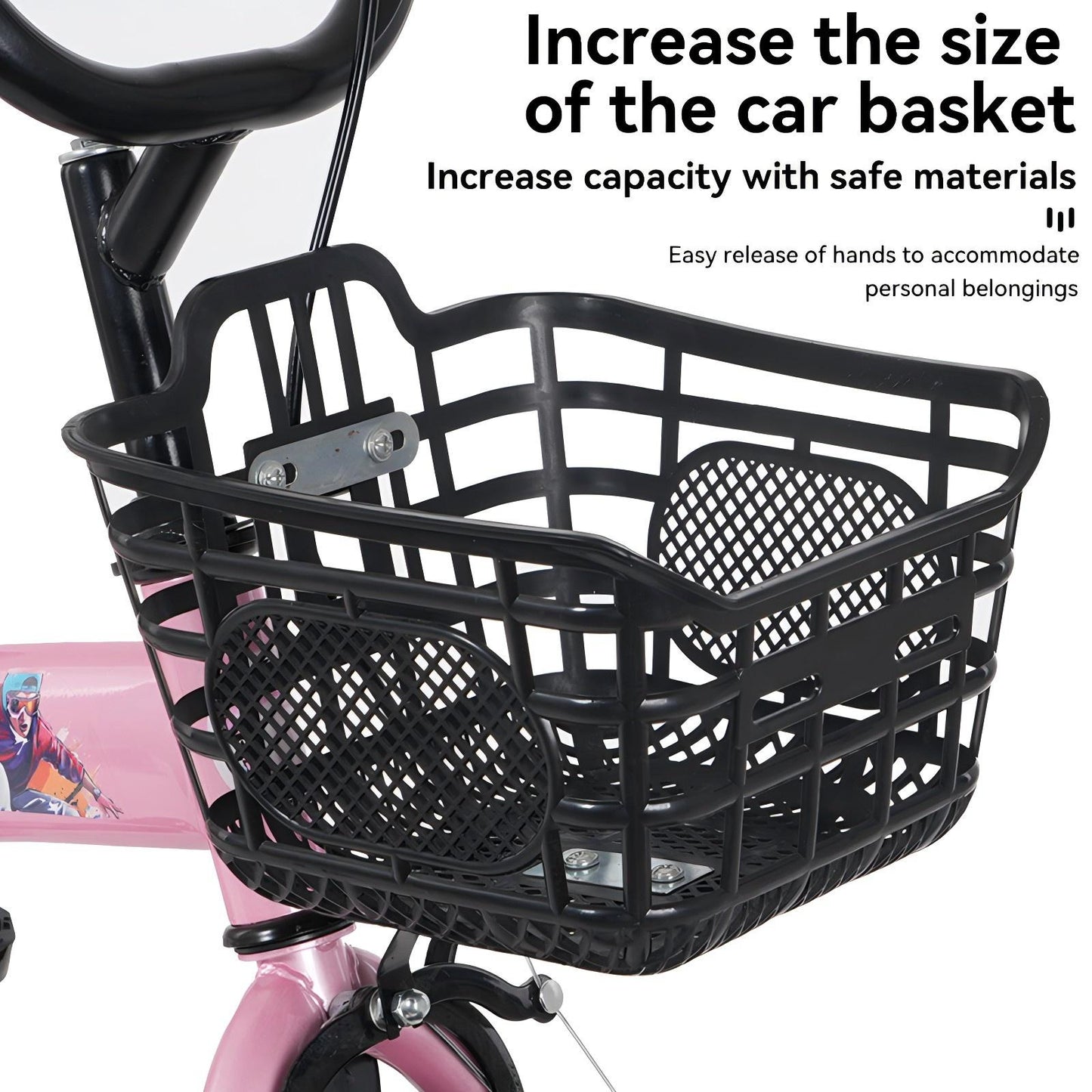iRerts Kids Bike with Training Wheels, 16 Inch Kids Bicycle for Boys Girls Ages 4-8 Years Old, Girls Bicycles for Kids with Adjustable Seat, Fender and Varrier, Pink